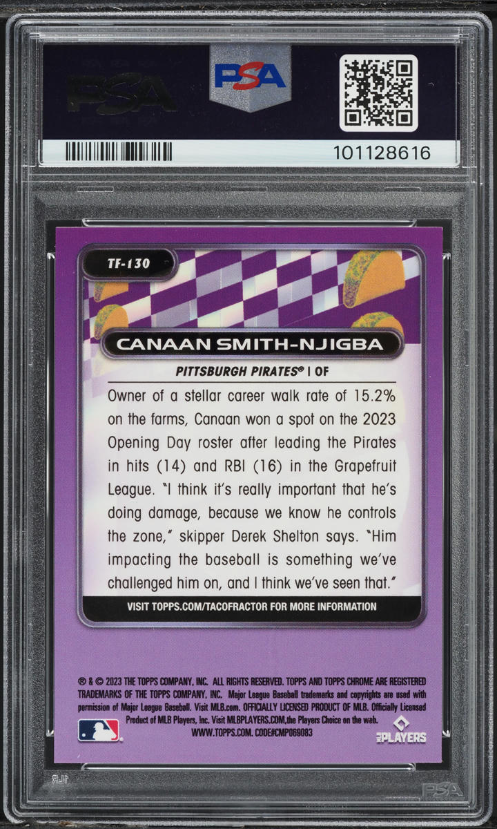 2023 Topps Chrome Tacofractor Canaan Smith-Njigba ROOKIE /5 #TF-130 PSA 9 MINT