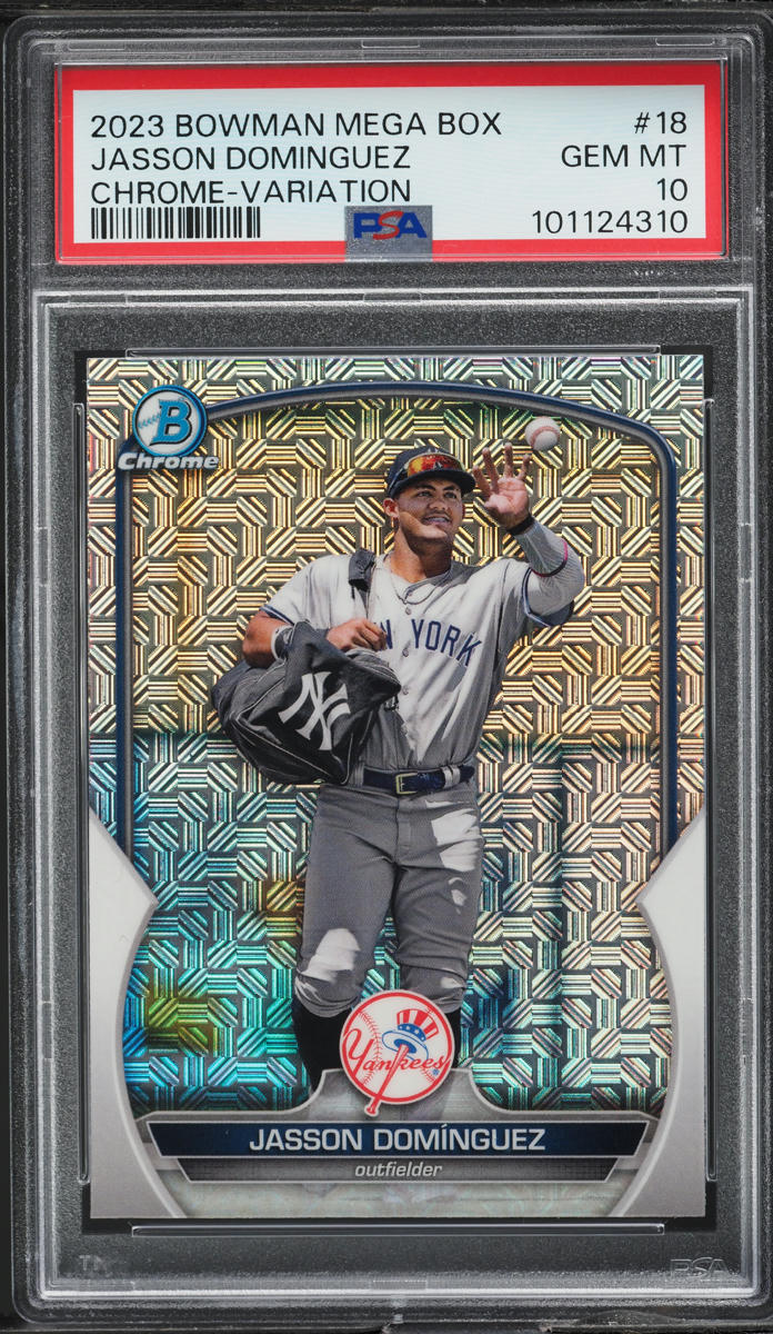 2023 Bowman Chrome Mega Box Variation Jasson Dominguez ROOKIE #18 PSA 10 GEM