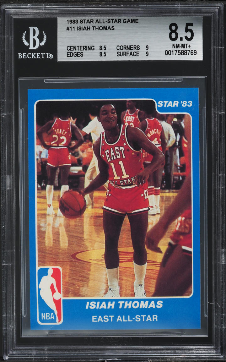 1983 Star All-Star Game Isiah Thomas ROOKIE #11 BGS 8.5 NM-MT+