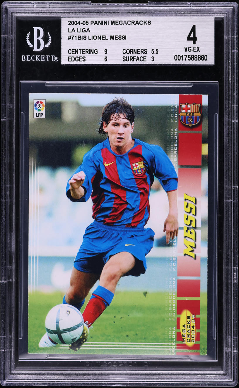 2004 Panini Sports Mega Cracks La Liga Lionel Messi ROOKIE #71 BGS 4 VGEX