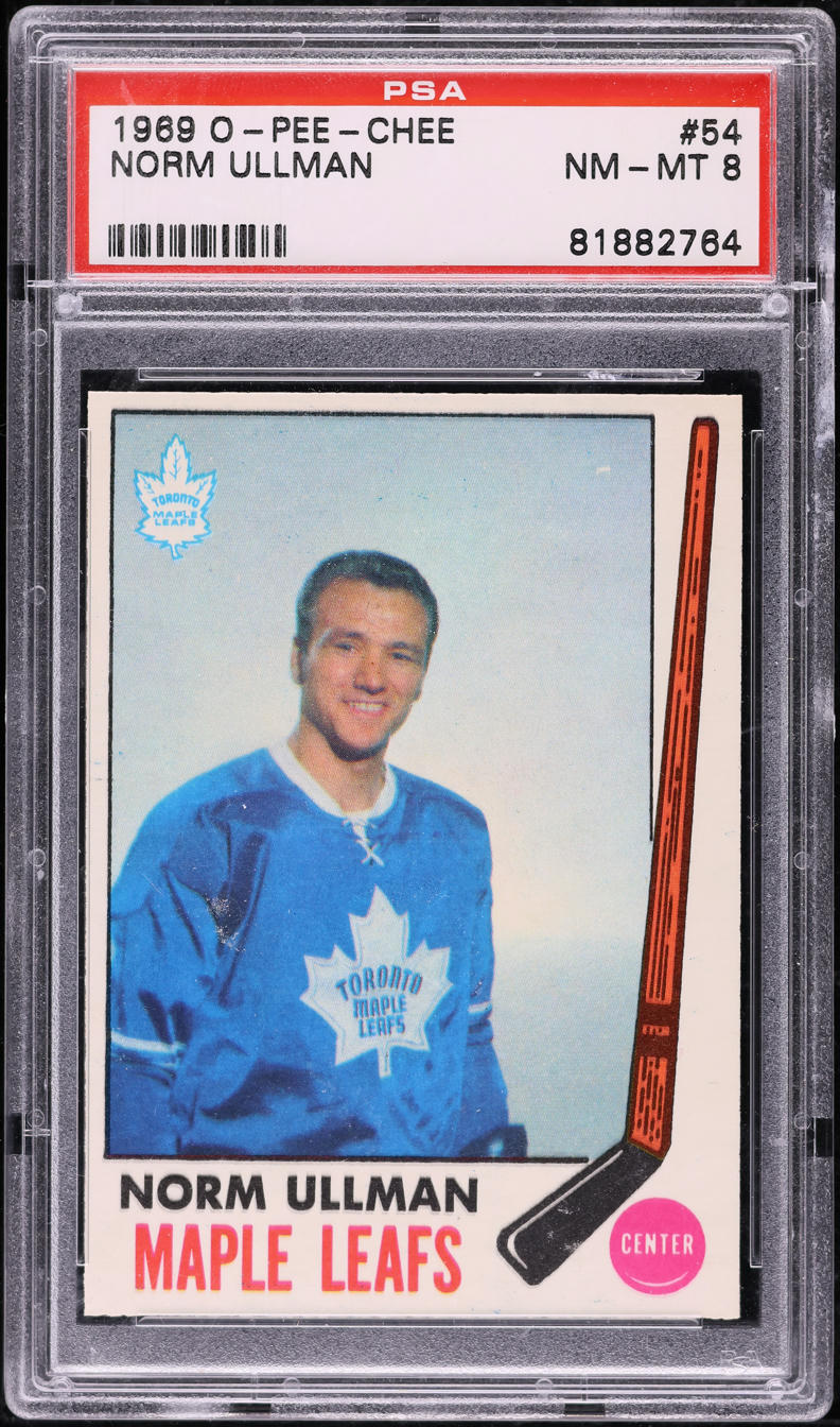 1969 O-Pee-Chee Hockey Norm Ullman #54 PSA 8 NM-MT