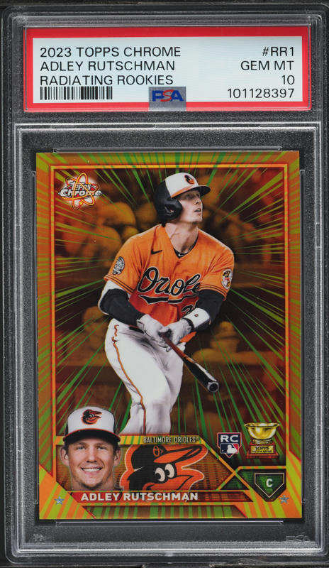 2023 Topps Chrome Radiating Adley Rutschman ROOKIE #RR-1 PSA 10