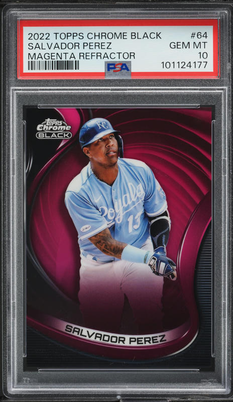 2022 Topps Chrome Black Magenta Refractor Salvador Perez /10 #64