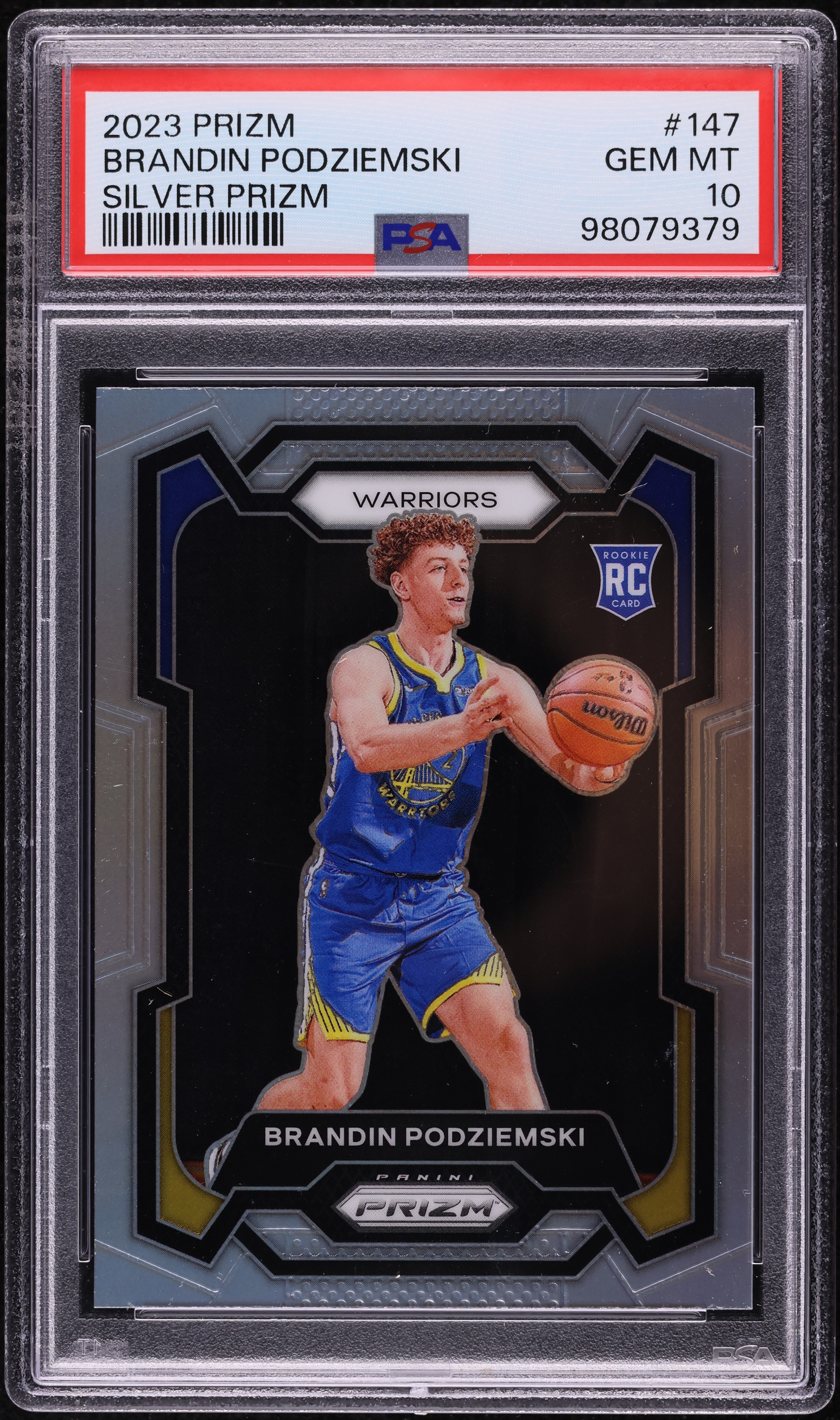 2023 Panini Prizm Silver Brandin Podziemski ROOKIE #147 PSA 10 GEM