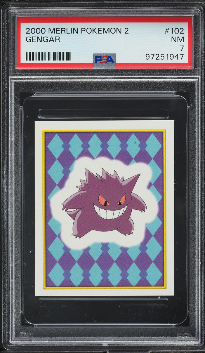 2000 Pokemon Merlin 2 Gengar #102 PSA 7 NRMT