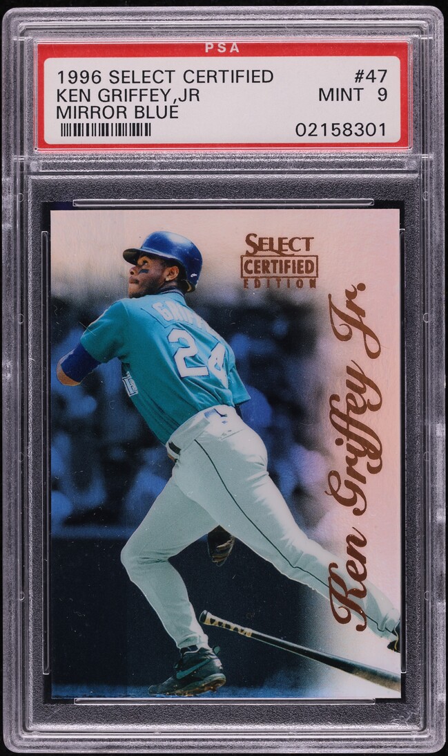 1996 Select Certified Mirror Blue Ken Griffey Jr. #47 PSA 9 MINT