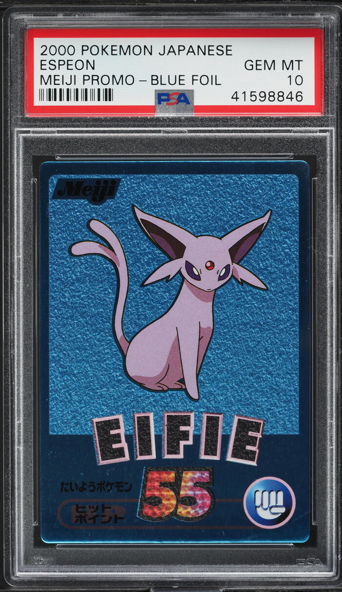 2000 Pokemon Japanese Meiji Promo Blue Foil Espeon PSA 10 GEM MINT