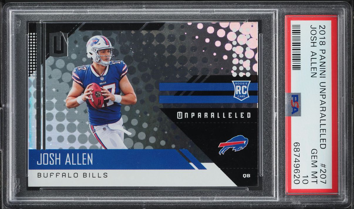 2018 Panini Unparalleled Josh Allen ROOKIE #207 PSA 10 GEM MINT