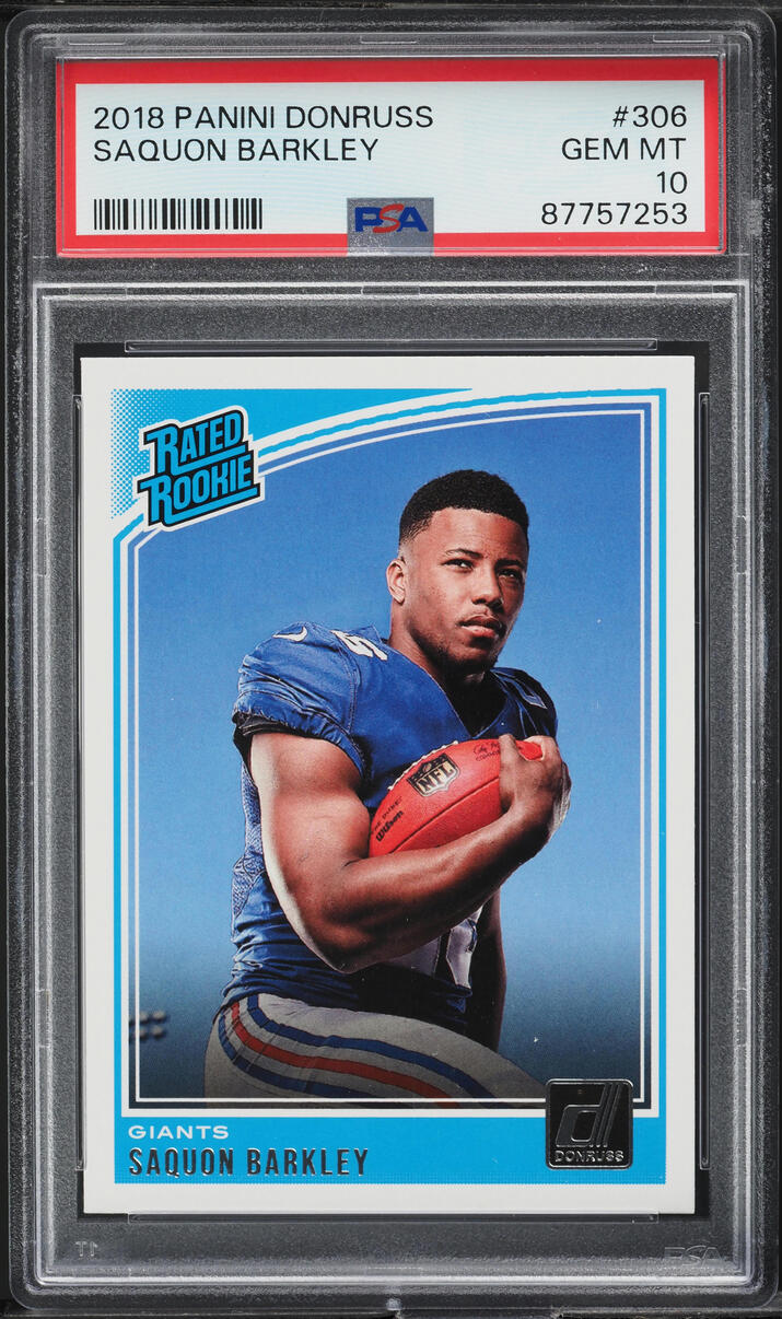 2018 Donruss Football Saquon Barkley ROOKIE #306 PSA 10 GEM MINT
