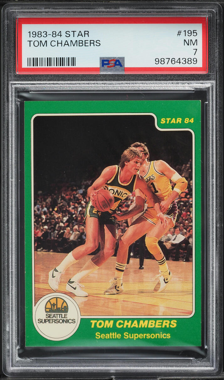 1983 Star Basketball Tom Chambers ROOKIE #195 PSA 7 NRMT on