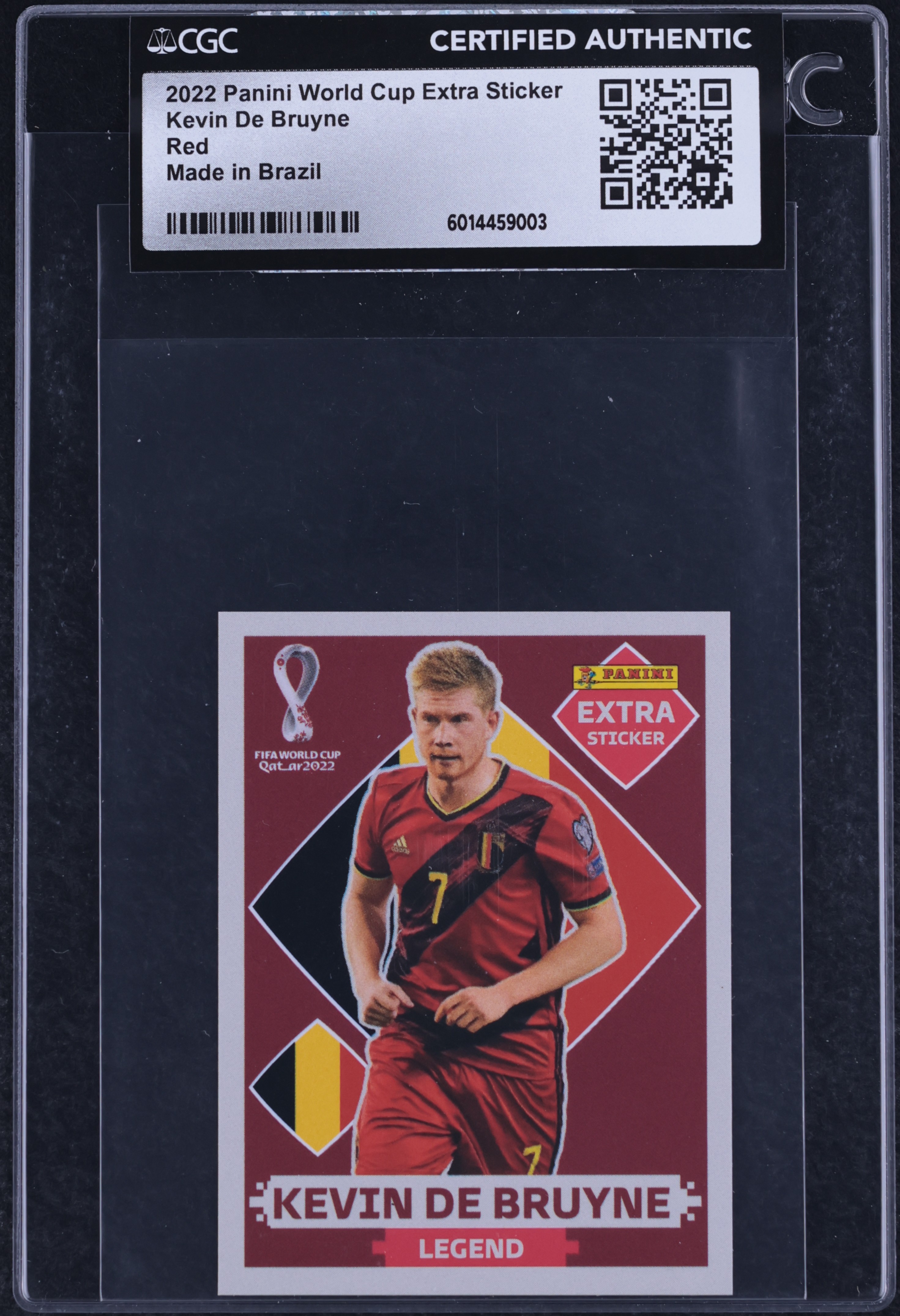2022 Panini World Cup Extra Sticker Red Made In Brazil Kevin De  display picture 1