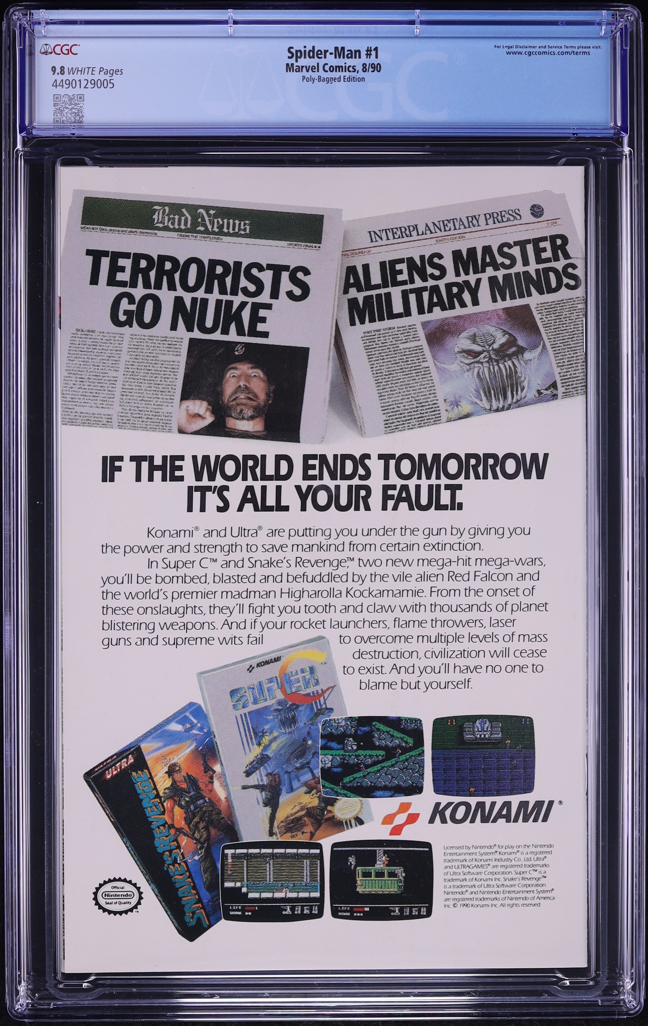 Spider-Man #1 (Marvel, 1990) CGC 9.8 White Pages on Fanatics Collect