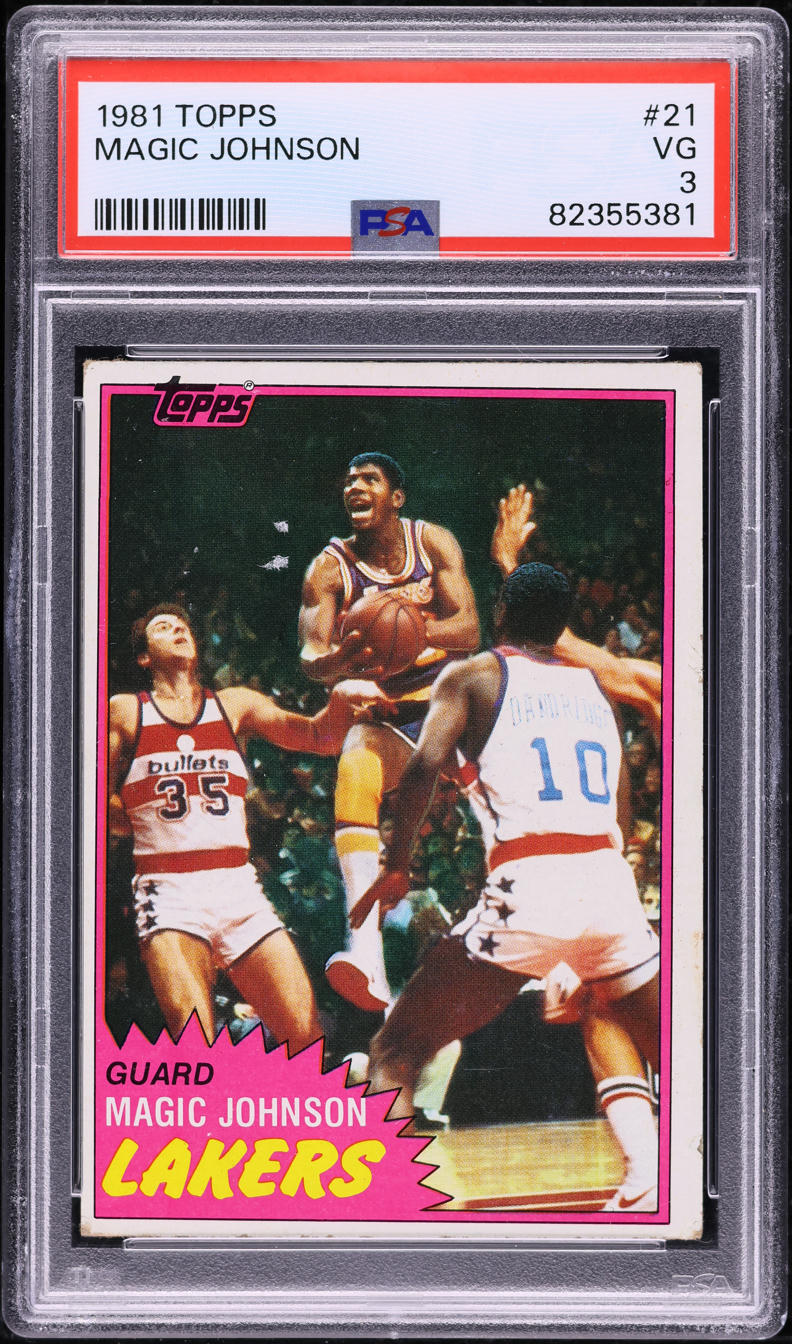 1981 Topps Basketball Magic Johnson #21 PSA 3 VG