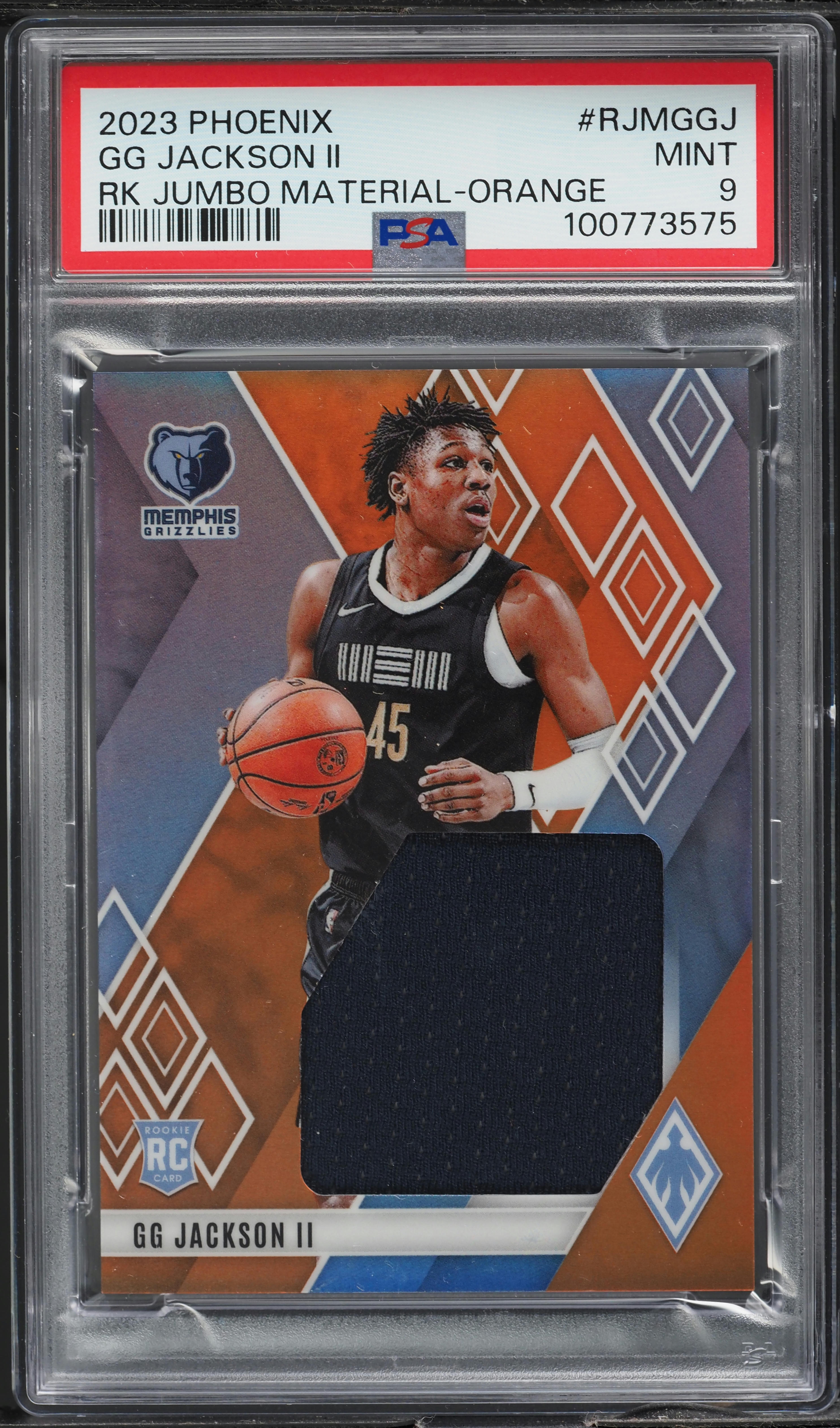 2023 Panini Phoenix Jumbo Orange GG Jackson II ROOKIE PATCH /75