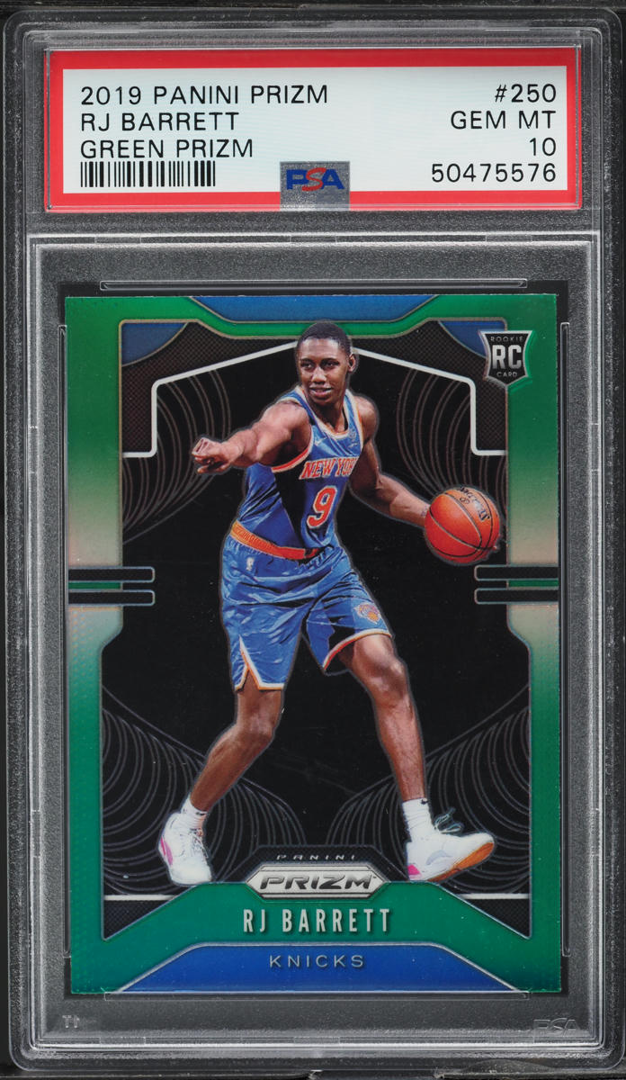 2019 Panini Prizm Green RJ Barrett ROOKIE #250 PSA 10 GEM MINT