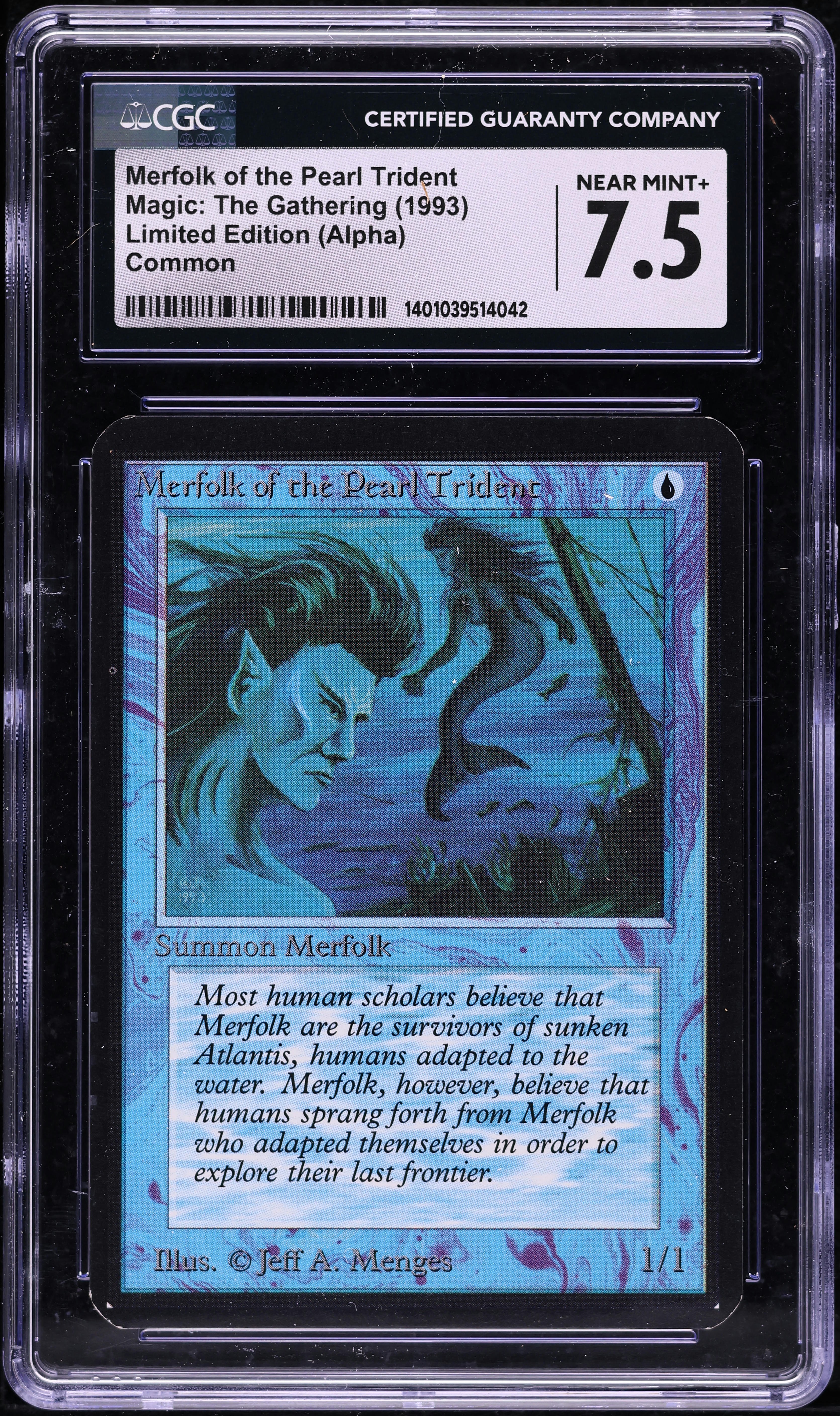 1993 Magic The Gathering MTG Alpha Merfolk Of The Pearl Trident