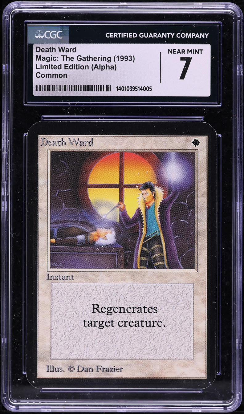 1993 Magic The Gathering MTG Alpha Death Ward CGC 7 NRMT