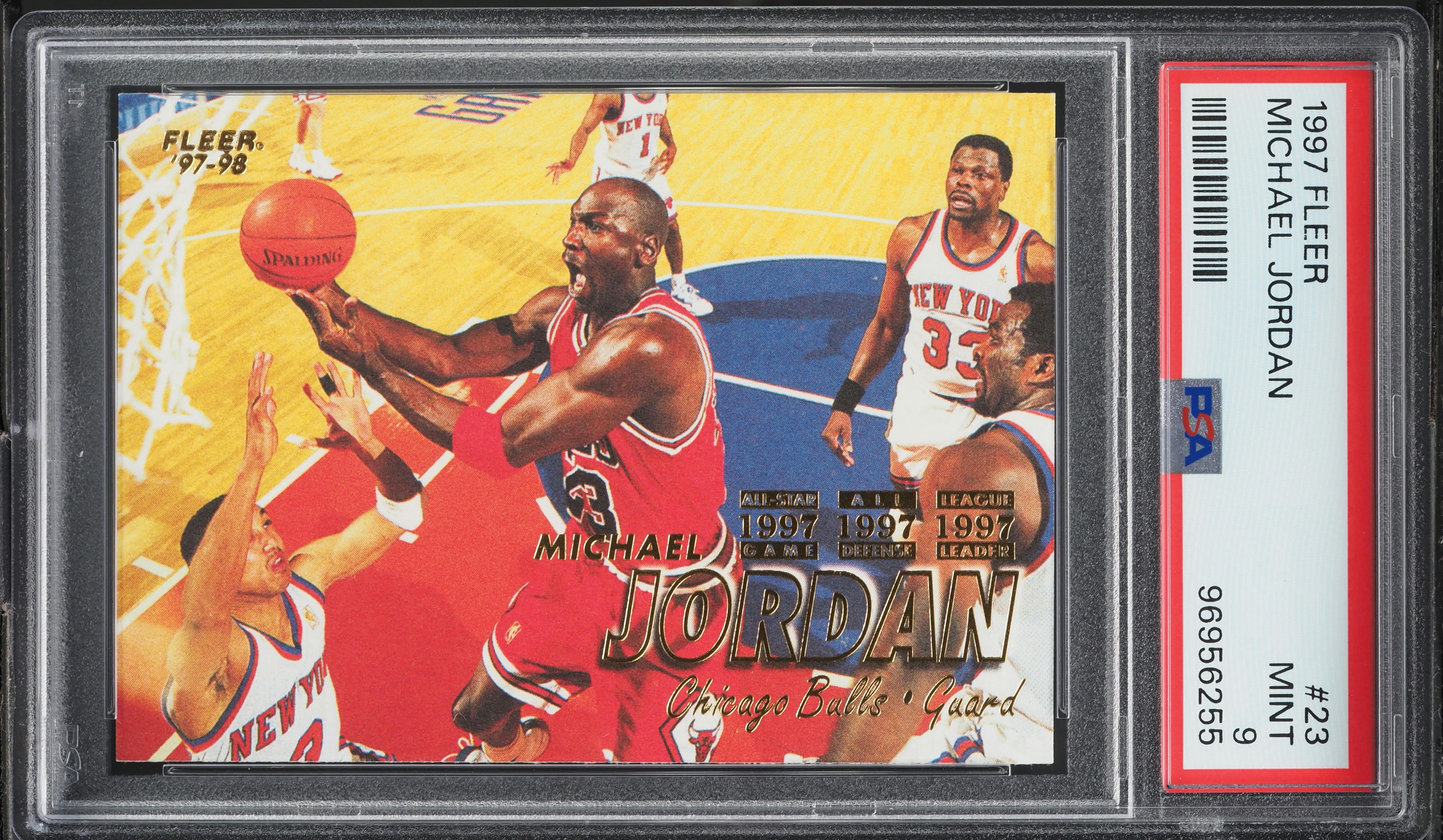 1997 Fleer Basketball Michael Jordan #23 PSA 9 MINT on Fanatics