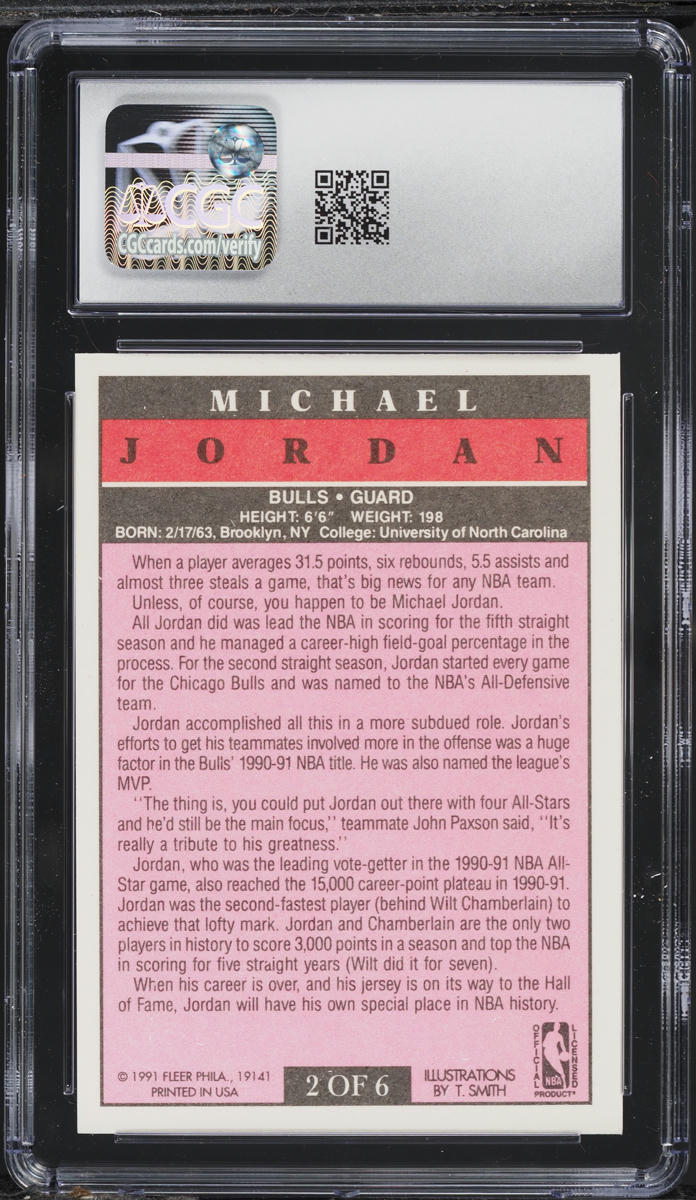 1991 Fleer Pro-Visions Michael Jordan #2 CGC 9 MINT