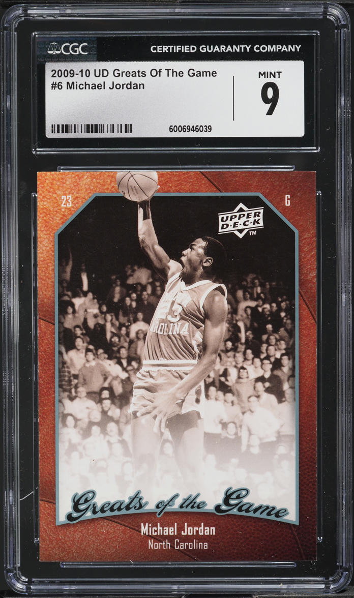 2009 Upper Deck Greats Of The Game Michael Jordan #6 CGC 9 MINT