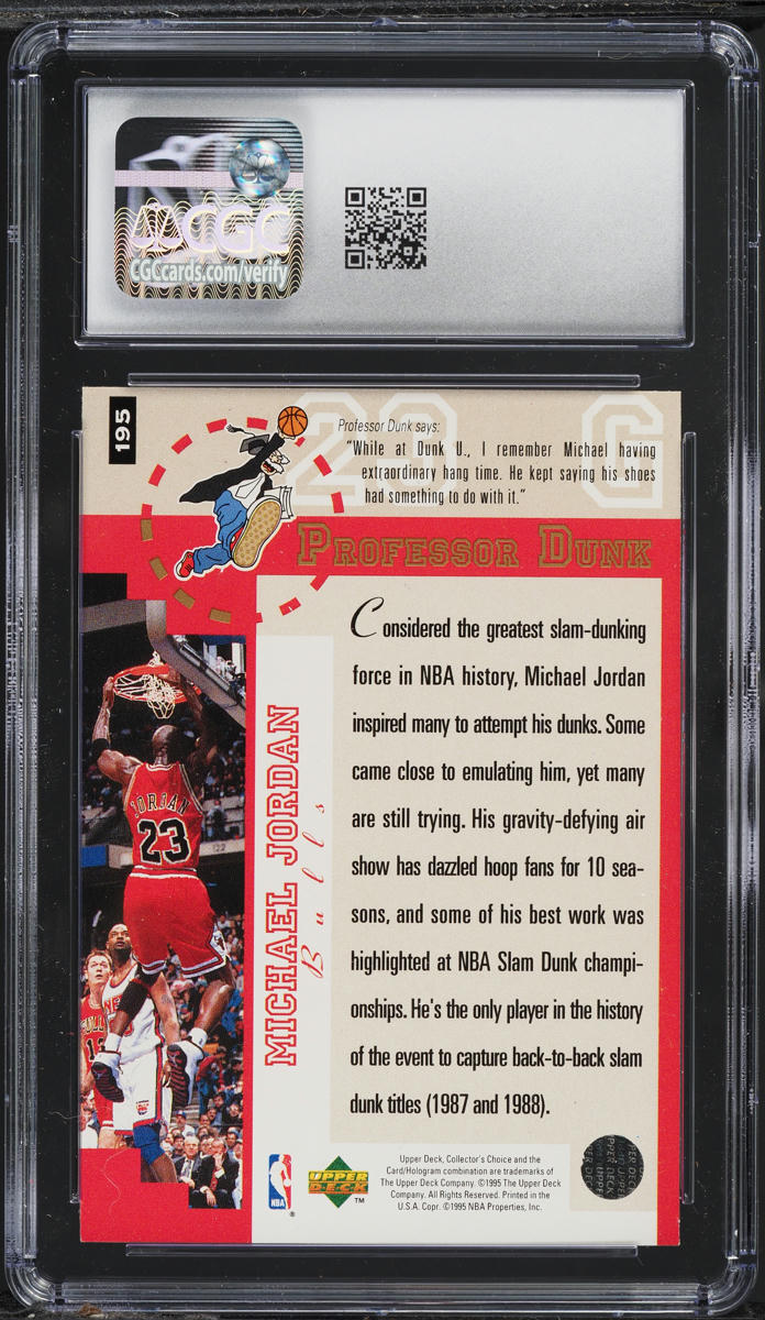 1995 Collector's Choice Michael Jordan #195 CGC 9 MINT