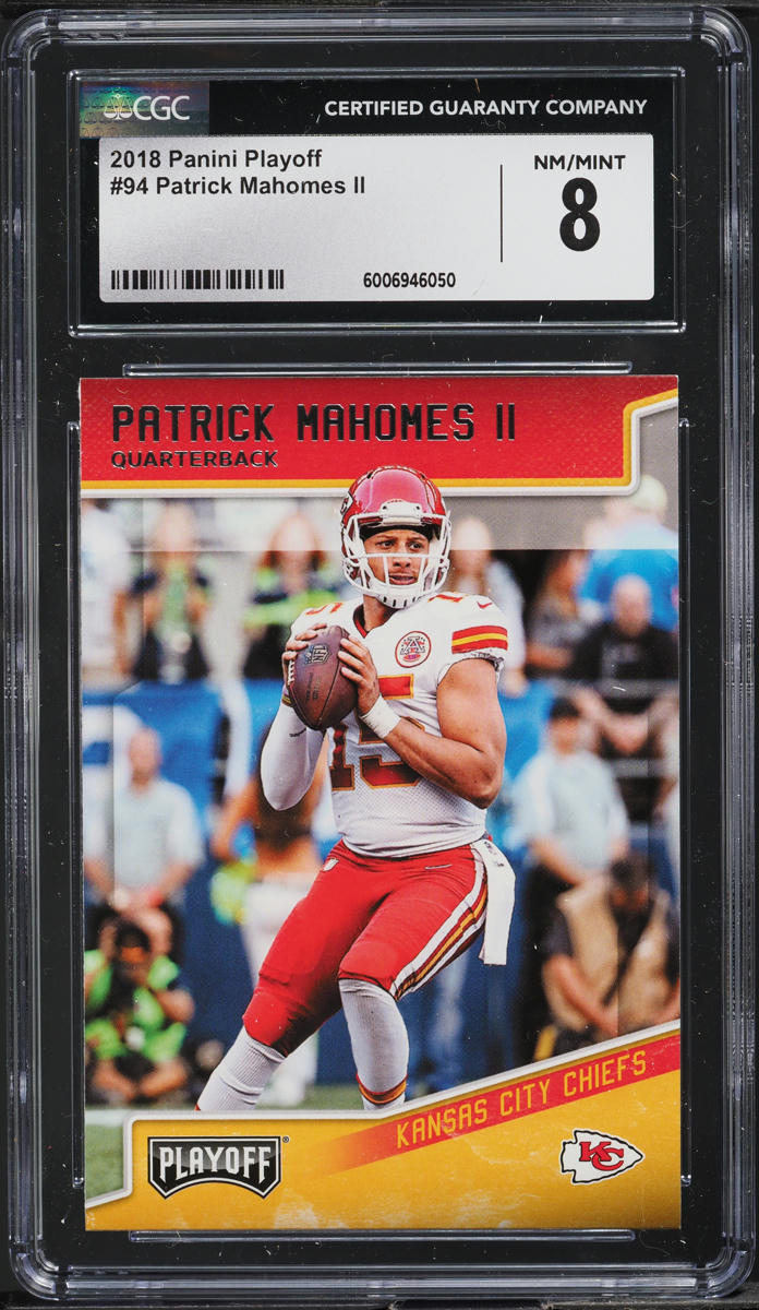 2018 Panini Playoff Patrick Mahomes II #94 CGC 8 NM-MT