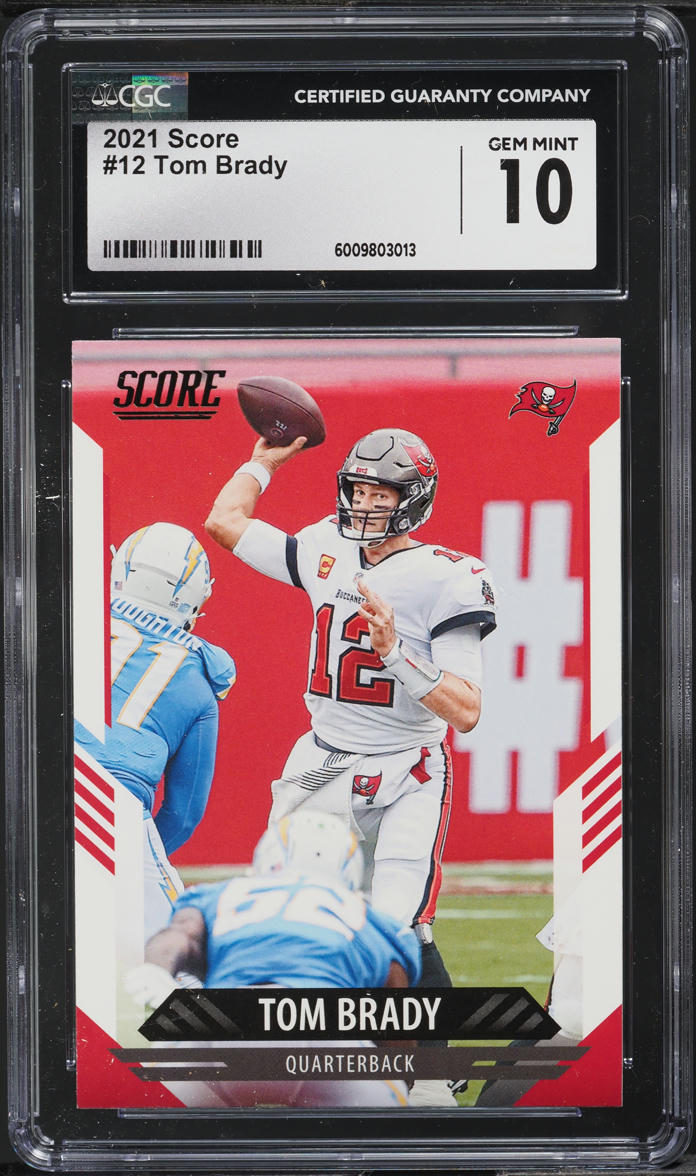 2021 Score Football Tom Brady #12 CGC 10 GEM MINT