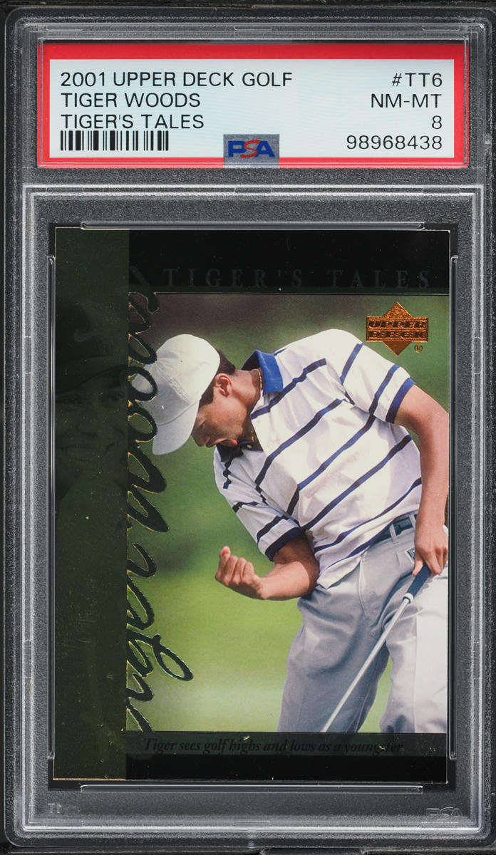 2001 Upper Deck Tiger's Tales Tiger Woods ROOKIE #TT6 PSA 8 NM-MT