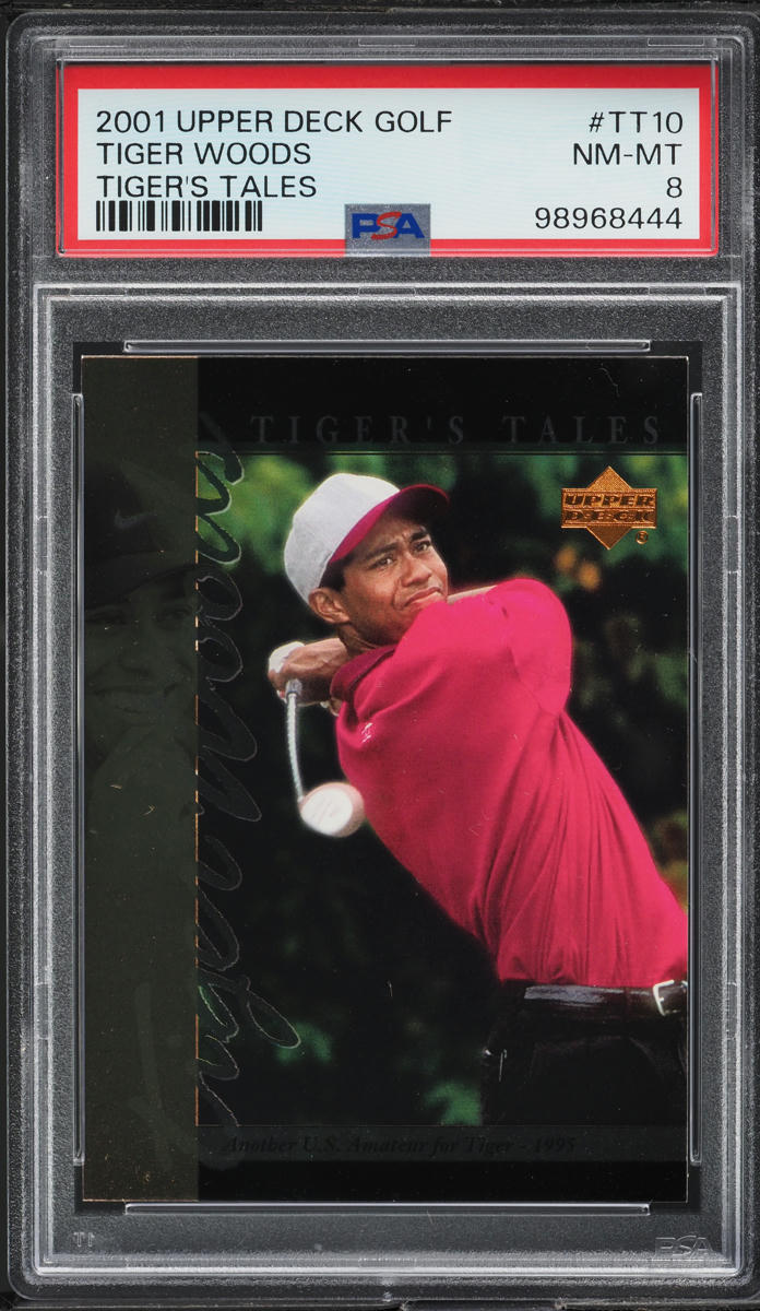 2001 Upper Deck Tiger's Tales Tiger Woods ROOKIE #TT10 PSA 8 NM-MT