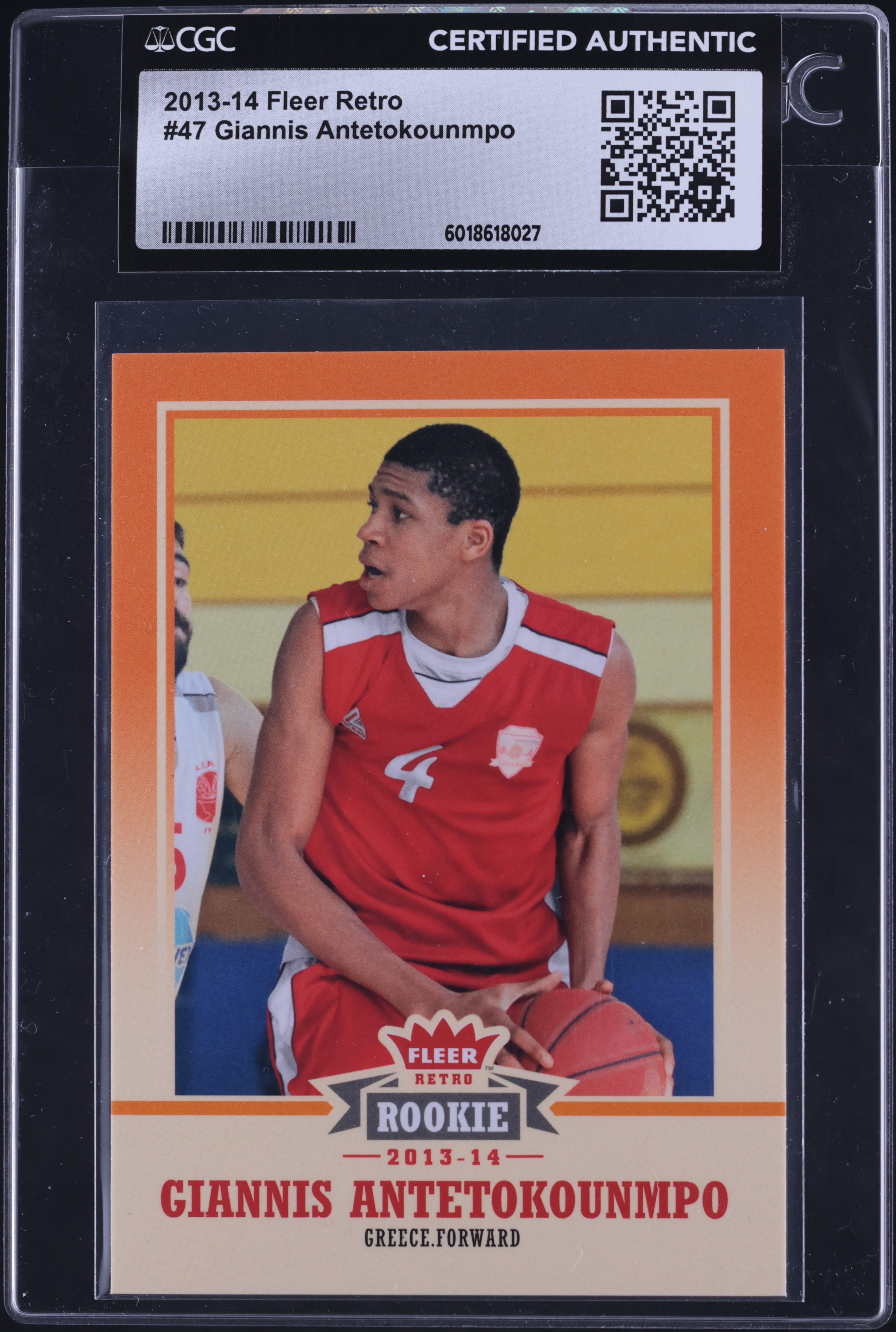 2013 Fleer Retro Giannis Antetokounmpo ROOKIE #47 CGC AUTH on