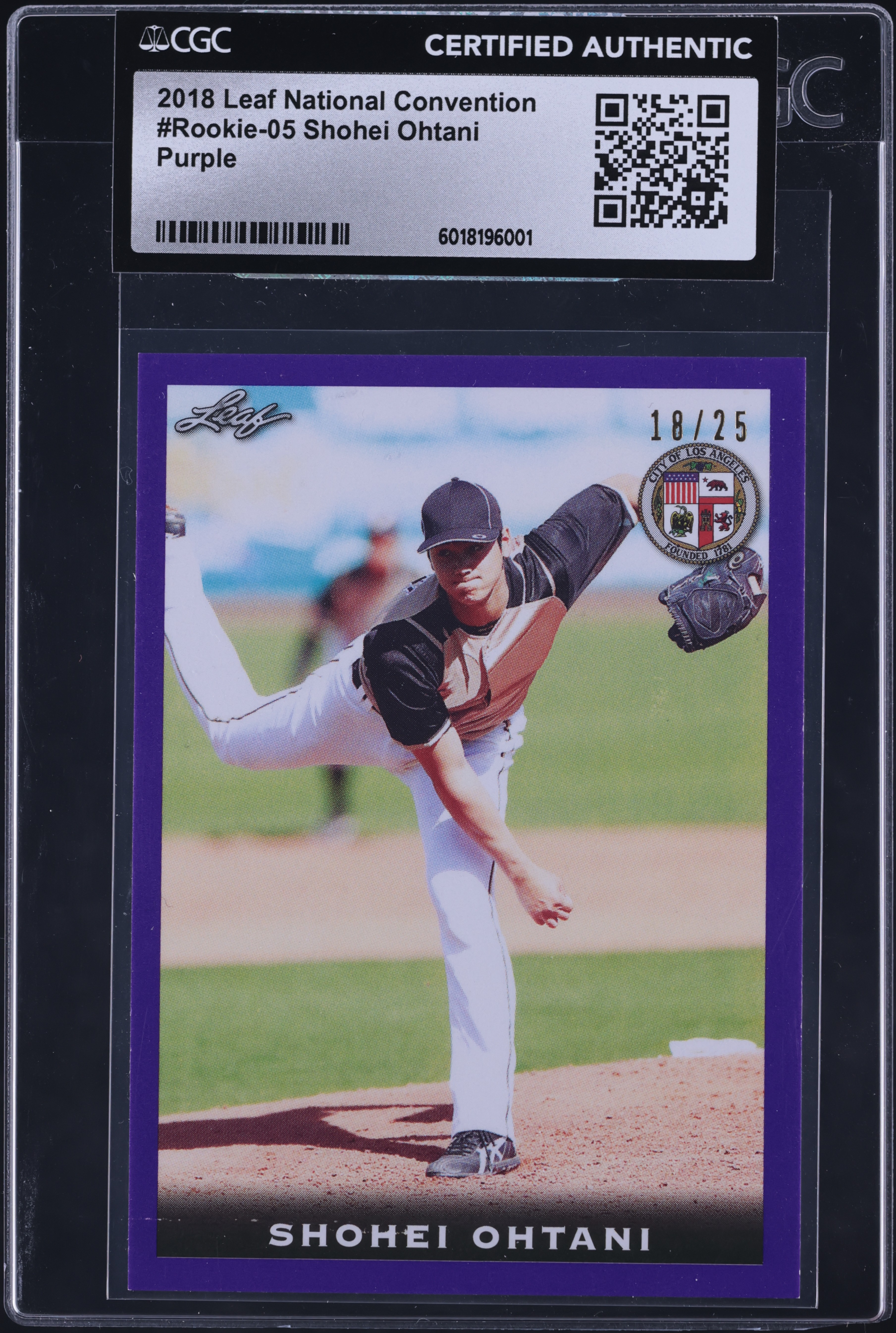 2018 Leaf National Convention Purple Shohei Ohtani ROOKIE /25 #05