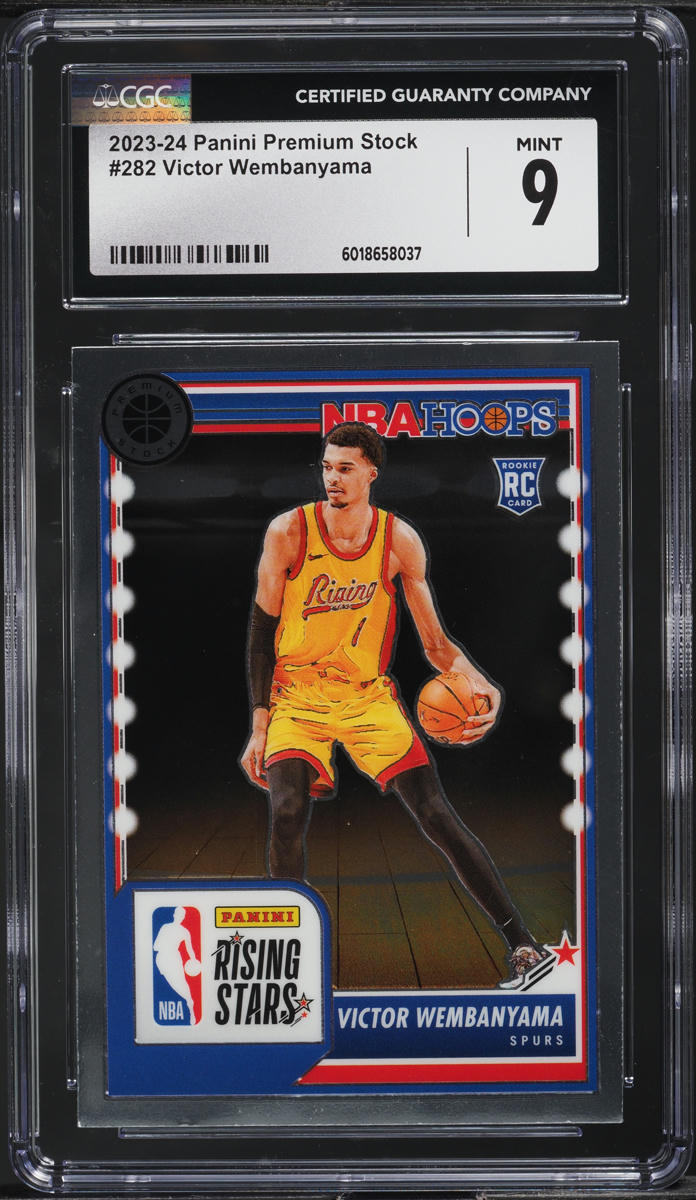 2023-24 Panini Premium Stock Victor Wembanyama ROOKIE #282 CGC 9 MINT
