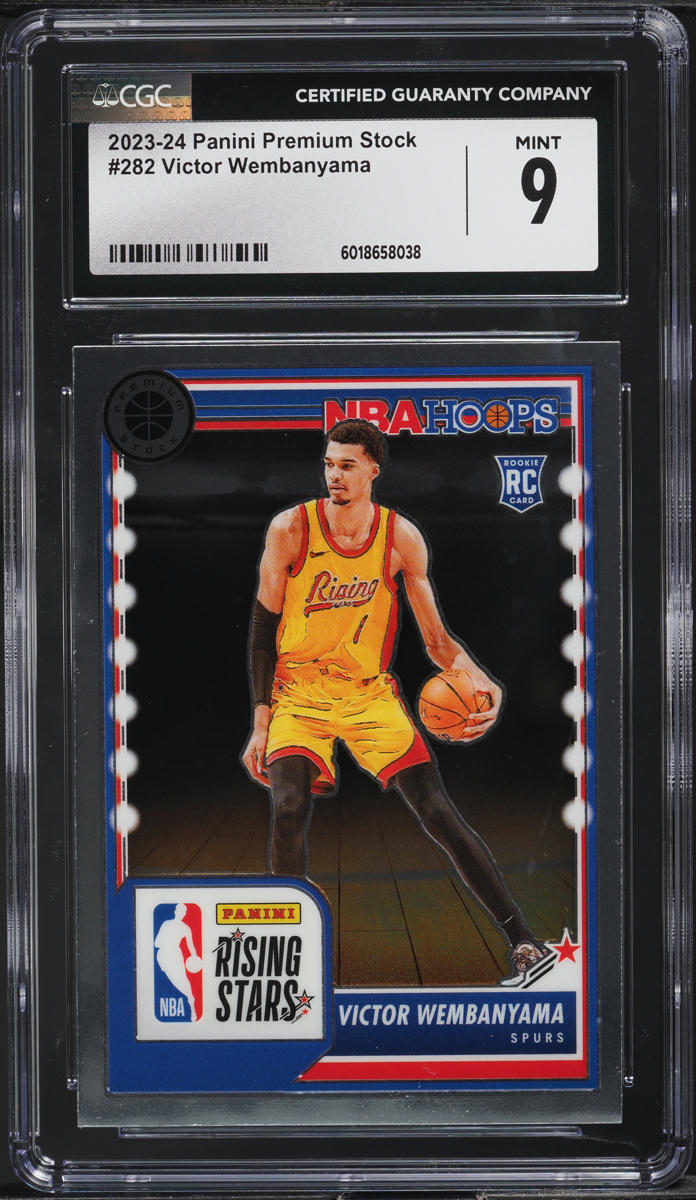 2023-24 Panini Premium Stock Victor Wembanyama ROOKIE #282 CGC 9 MINT