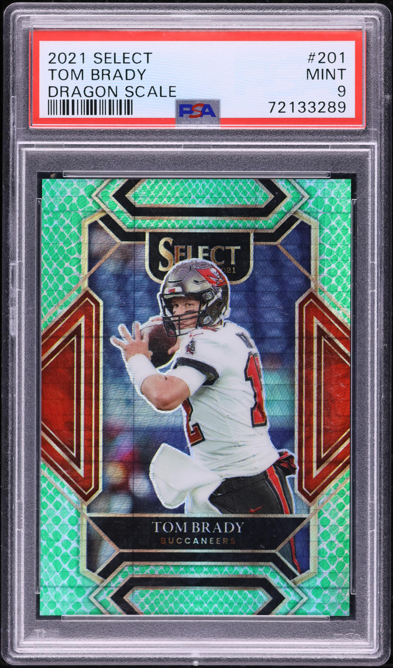 2021 Select Club Level Dragon Scale Tom Brady /89 #201 PSA 9 MINT