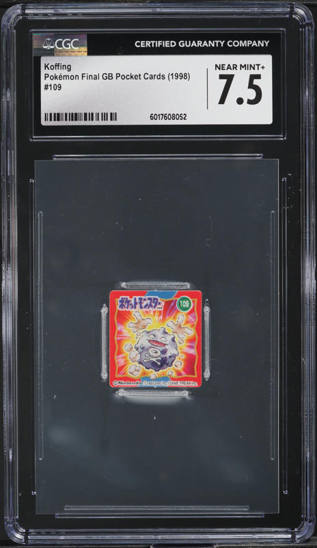1998 Pokemon Japanese Final GB Pocket Cards Koffing #109 CGC 7.5 NRMT+