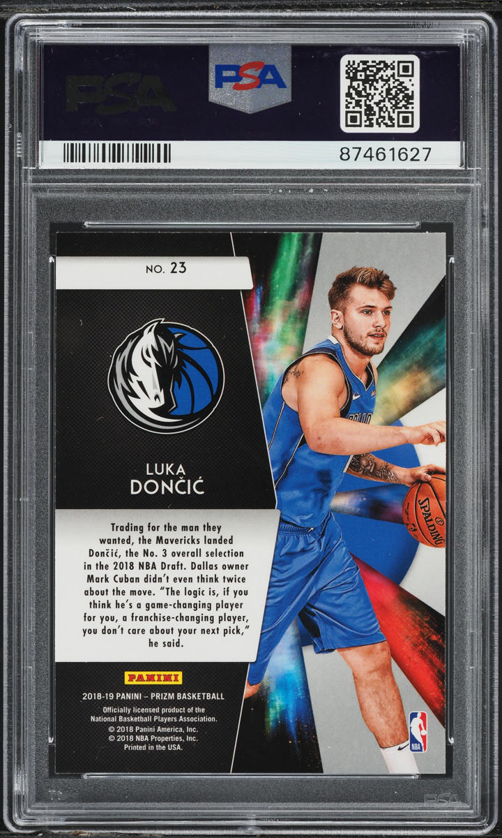 2018 Panini Prizm Freshman Phenoms Luka Doncic ROOKIE #23 PSA 7 NRMT
