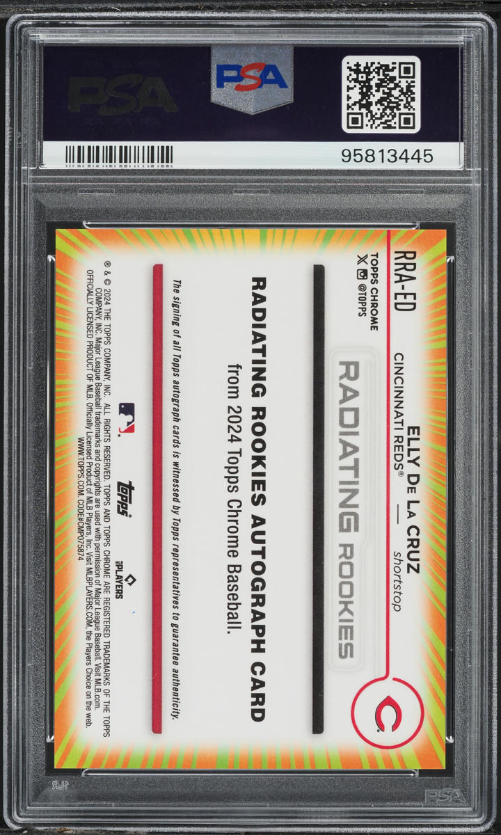 2024 Topps Chrome Radiating Elly De La Cruz ROOKIE AUTO /23 #RRA-ED PSA 9 MINT