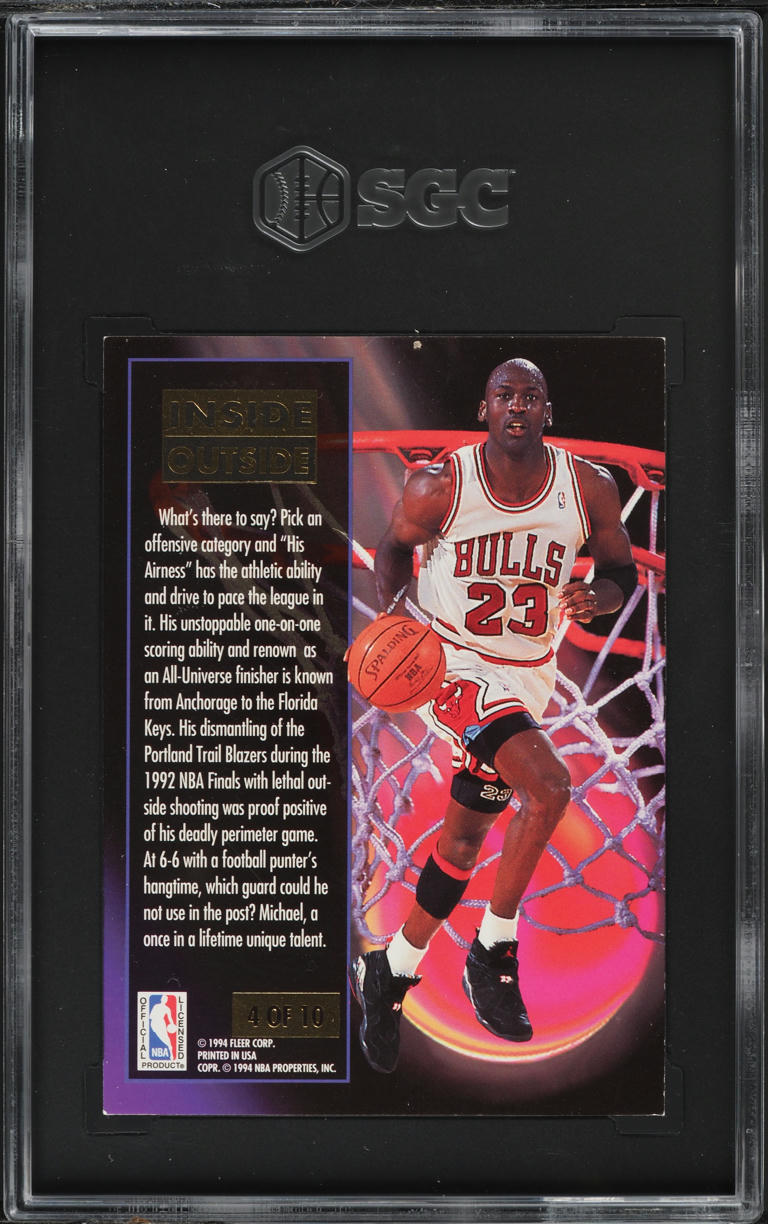 1993 Ultra Inside Outside Michael Jordan #4 SGC 7 NRMT