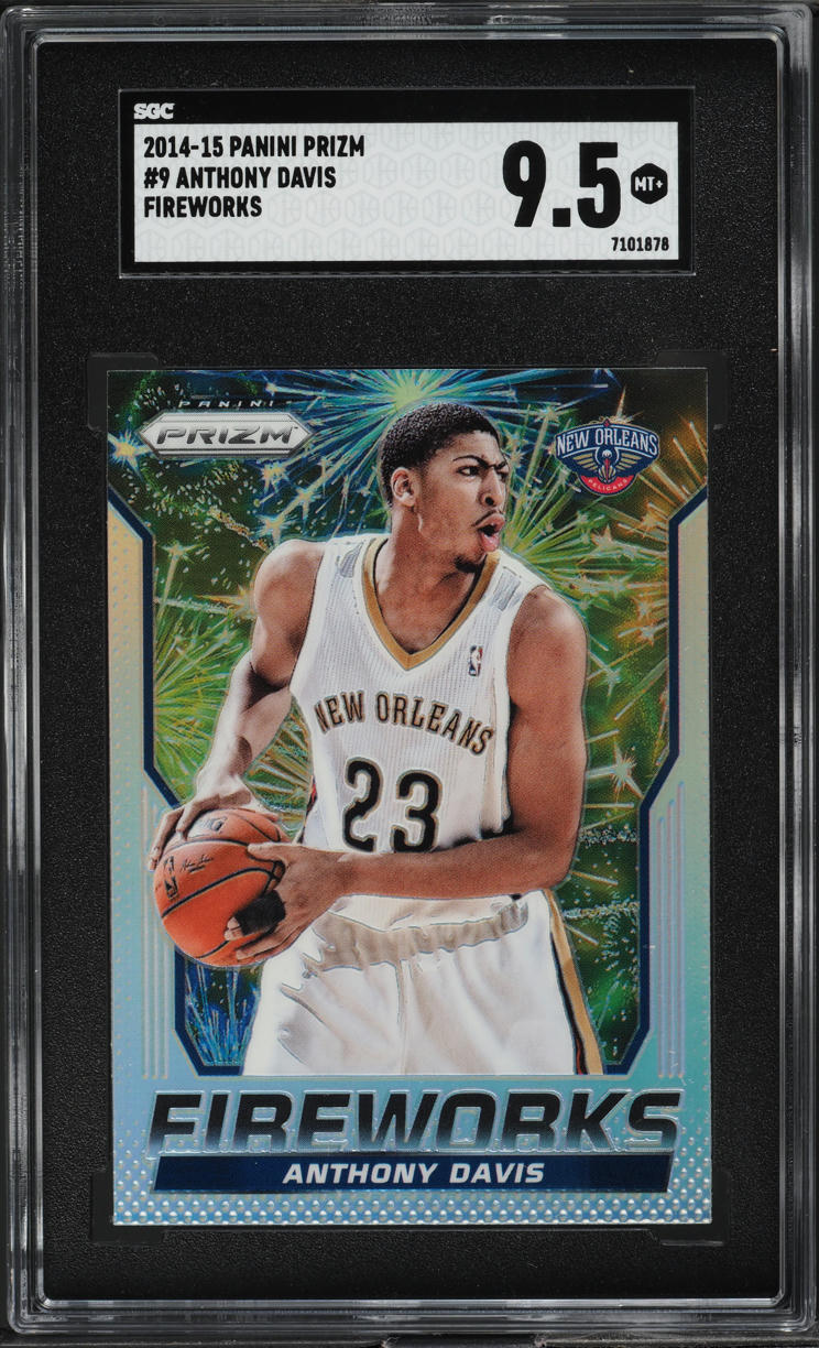2014 Panini Prizm Fireworks Anthony Davis #9 SGC 9.5 MINT+