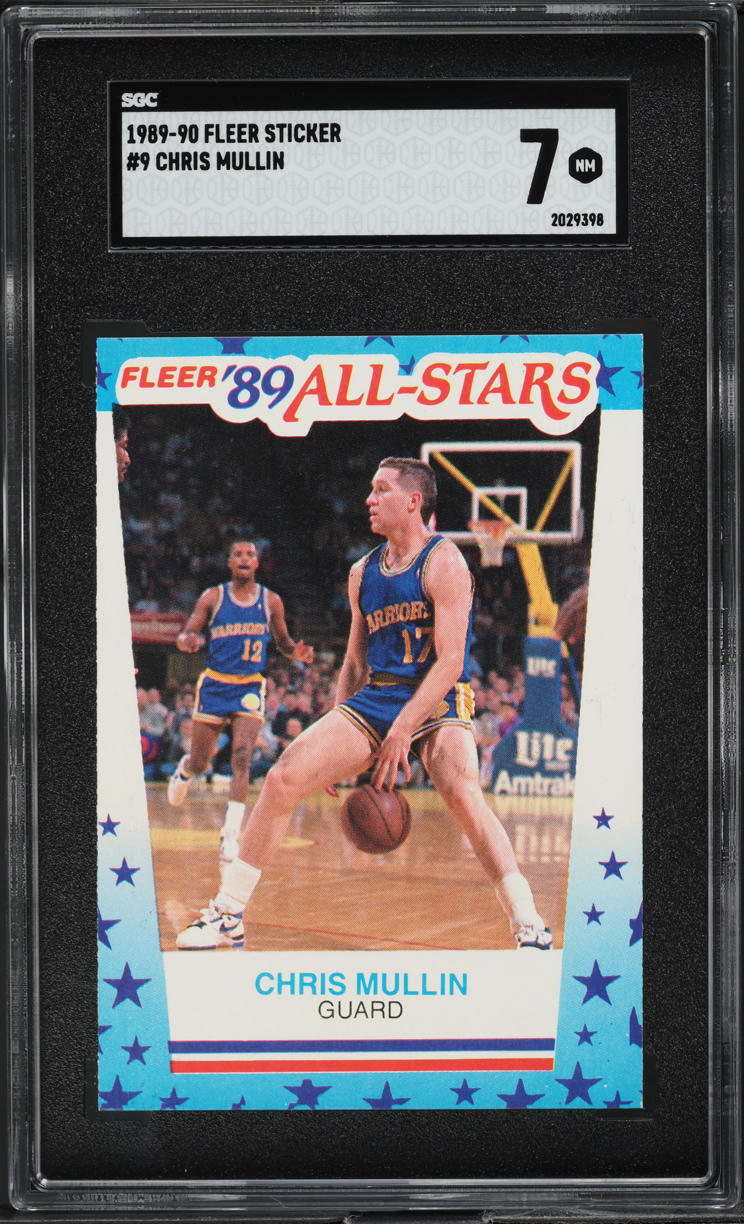 1989 Fleer Sticker Chris Mullin #9 SGC 7 NRMT