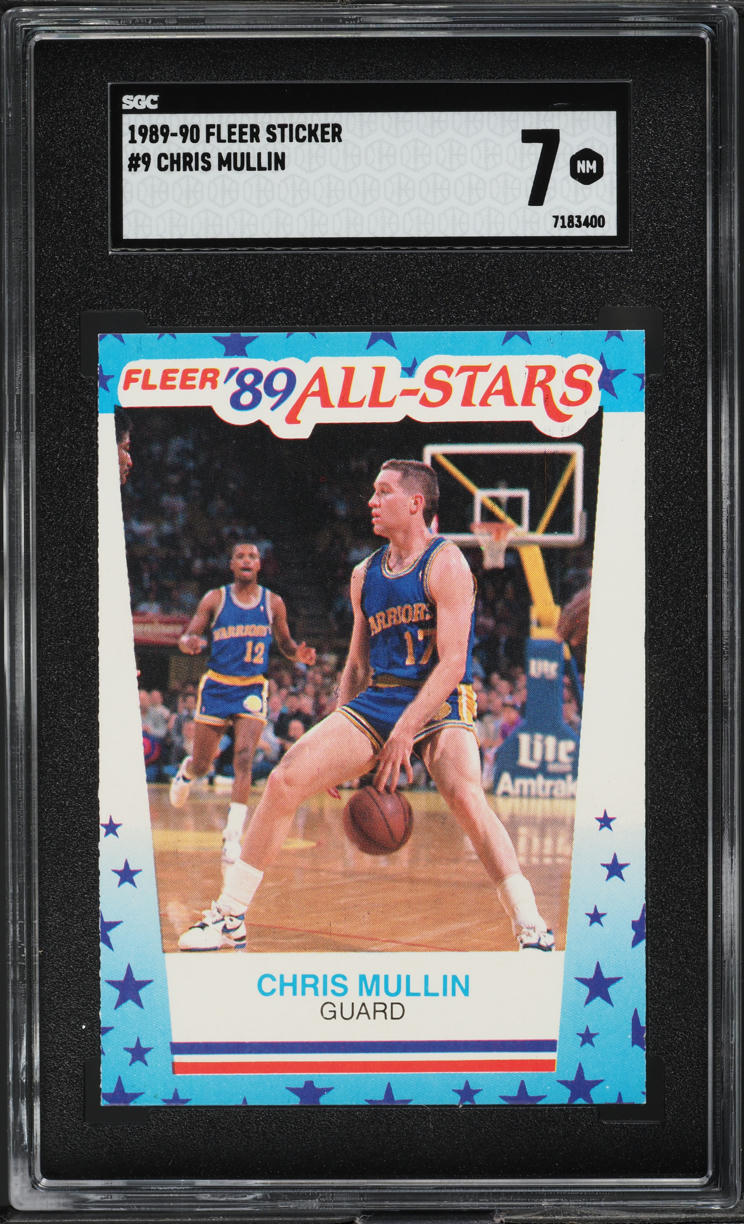 1989 Fleer Sticker Chris Mullin #9 SGC 7 NRMT