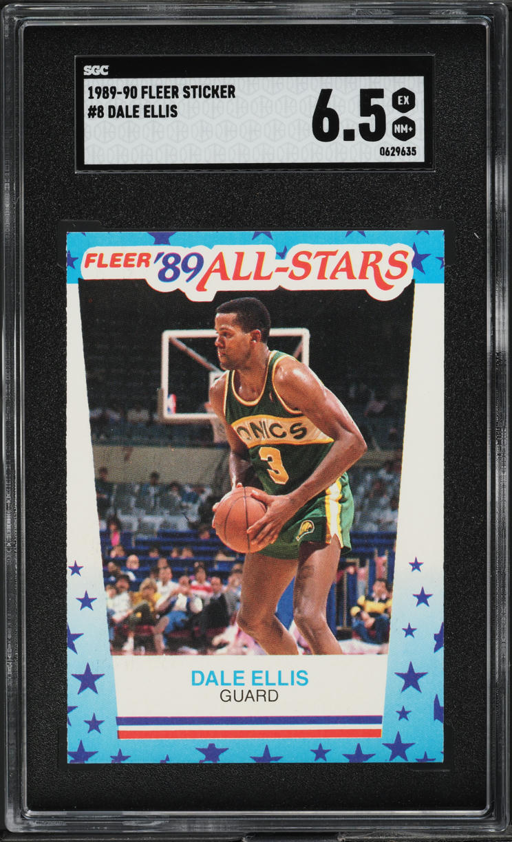 1989 Fleer Sticker Dale Ellis #8 SGC 6.5 EXMT+