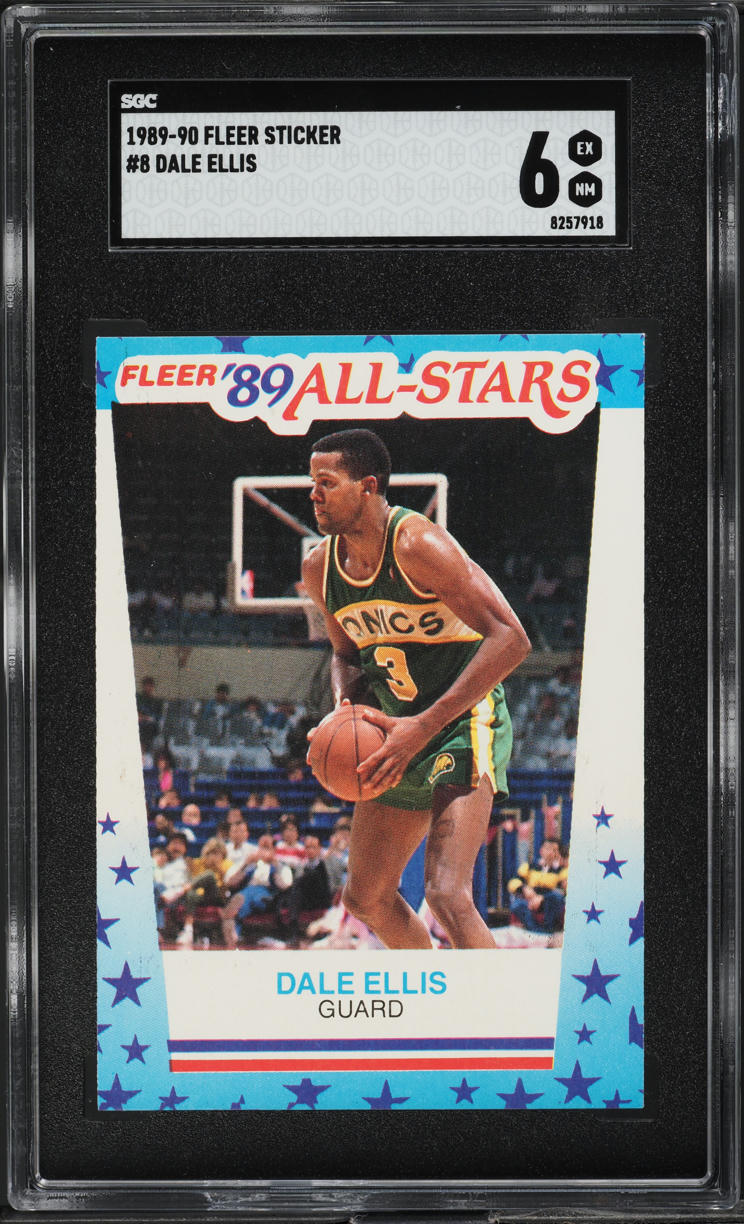1989 Fleer Sticker Dale Ellis #8 SGC 6 EXMT