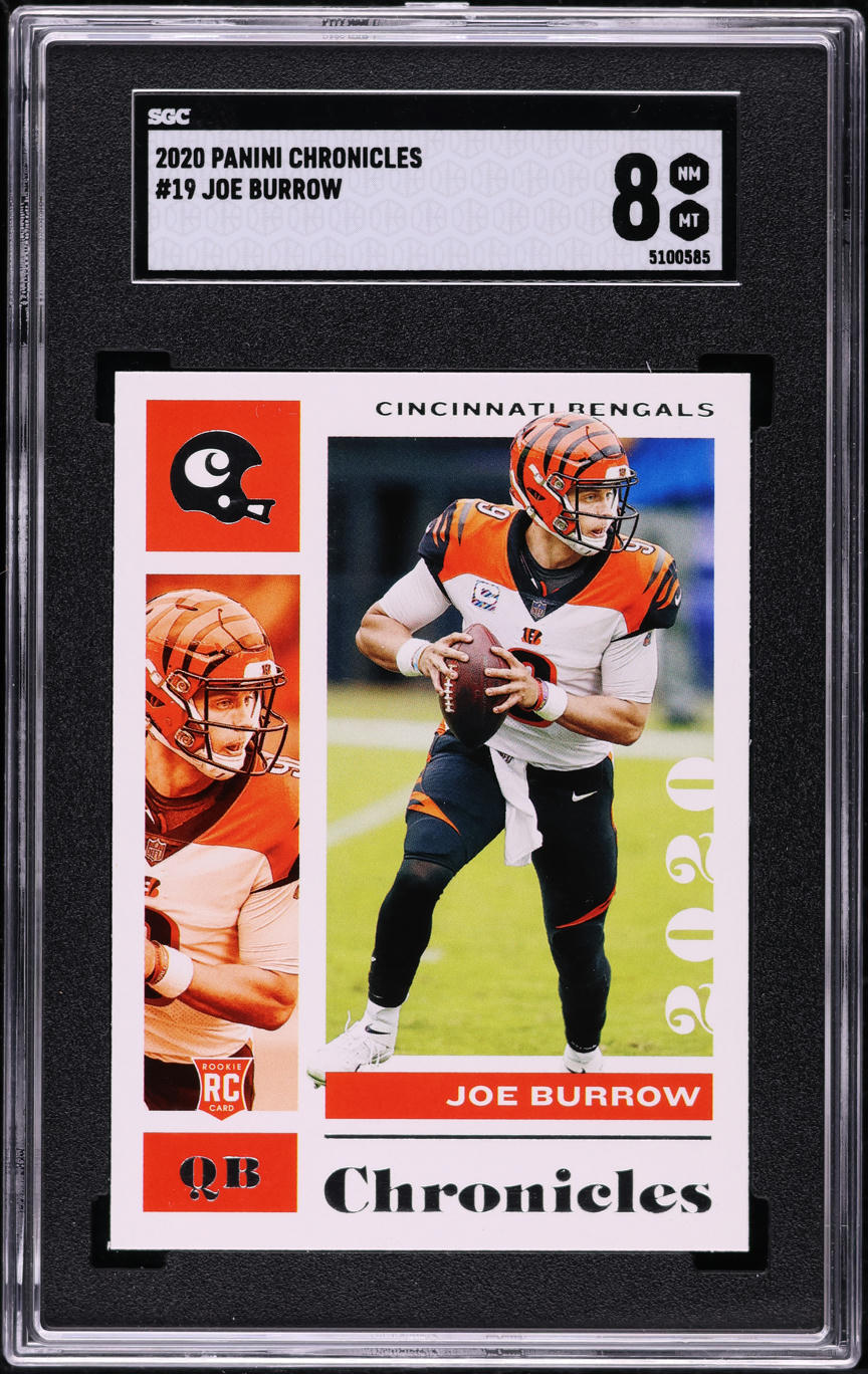 2020 Panini Chronicles Joe Burrow ROOKIE #19 SGC 8 NM-MT