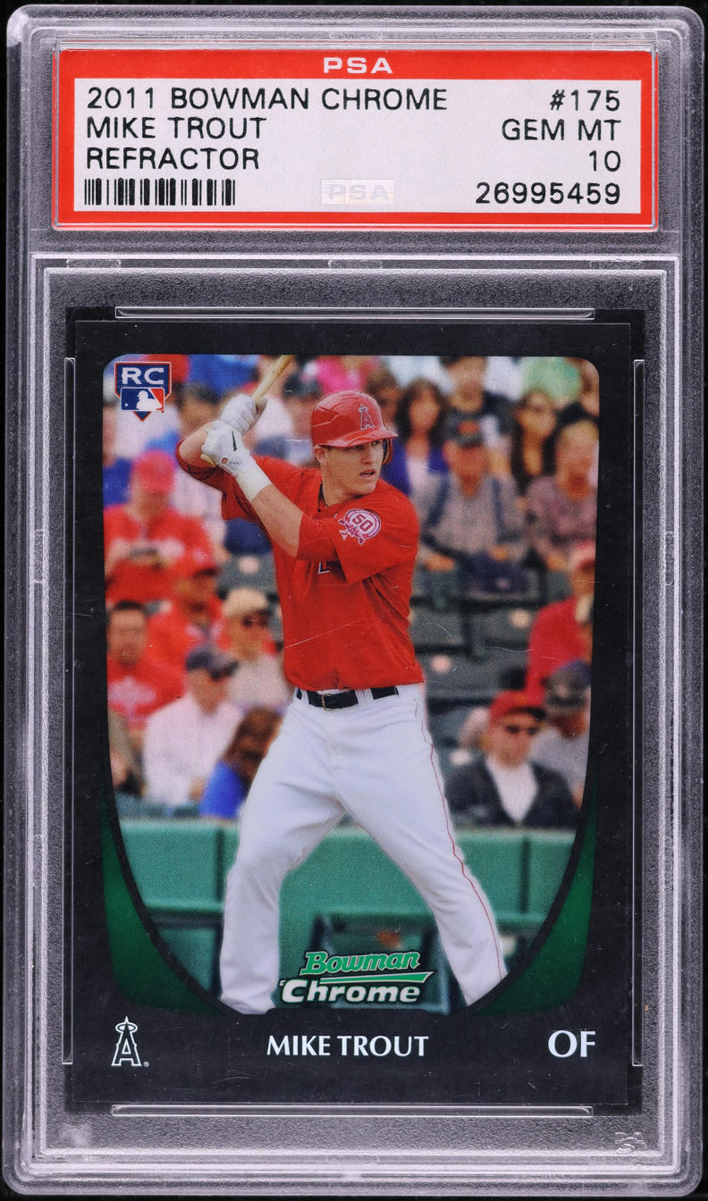 2011 Bowman Chrome Refractor Mike Trout ROOKIE #175 PSA 10 GEM MINT