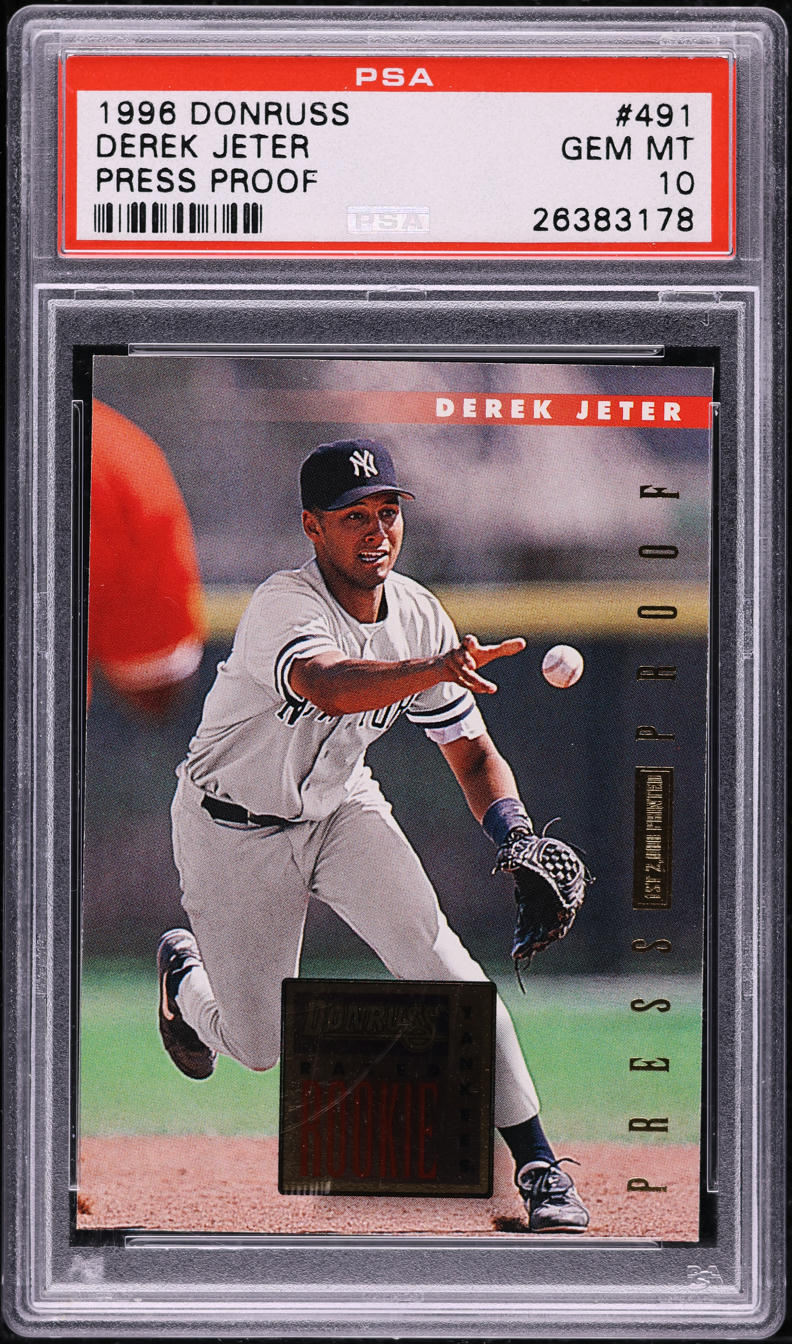 1996 Donruss Press Proof Derek Jeter ROOKIE #491 PSA 10 GEM MINT