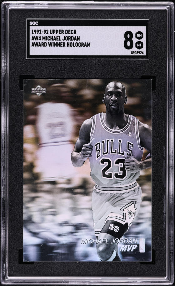 1991 Upper Deck Award Winner Holograms Michael Jordan #AW4 SGC 8 NM-MT on  Fanatics Collect