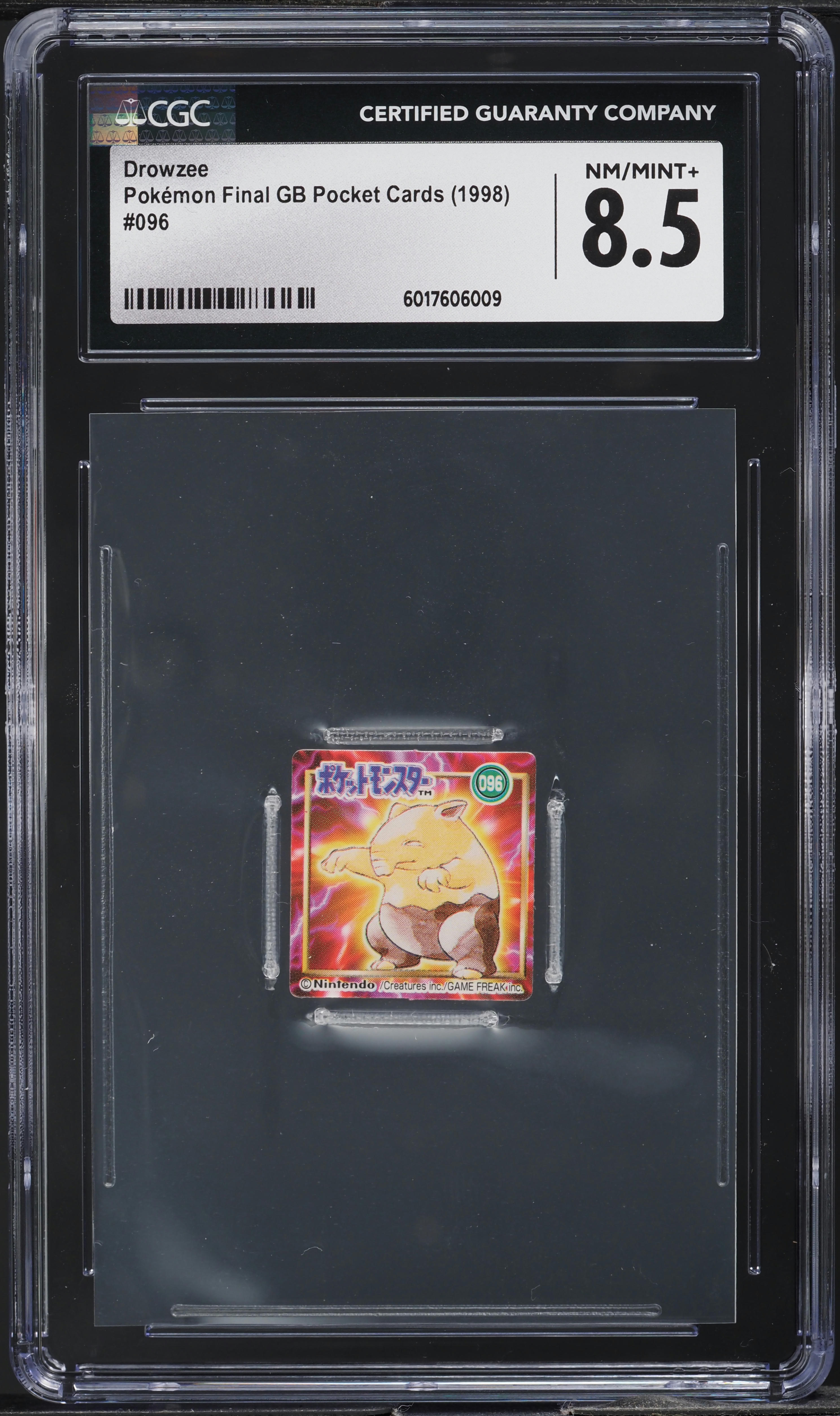 1998 Pokemon Japanese Nintendo Final GB Pocket Cards Drowzee #096