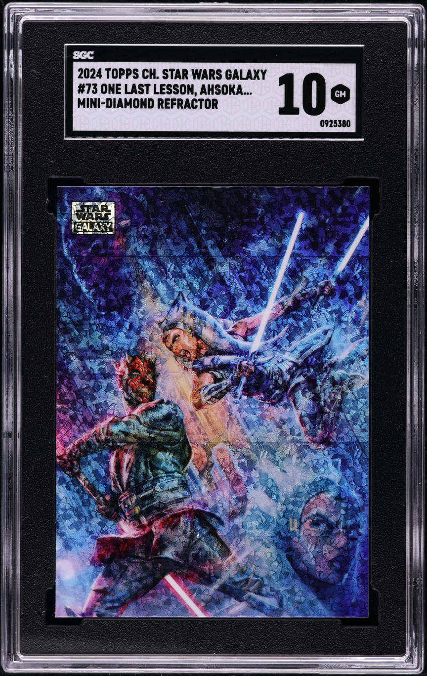 2024 Topps Chrome Star Wars Galaxy Mini-Diamond Ahsoka Vs Darth Maul SGC 10