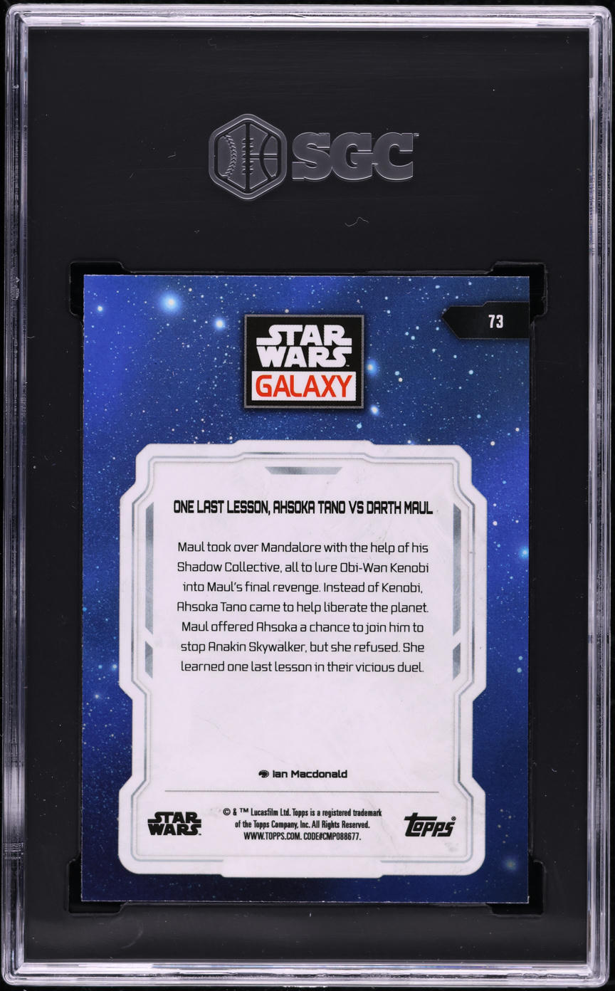 2024 Topps Chrome Star Wars Galaxy Mini-Diamond Ahsoka Vs Darth Maul SGC 10